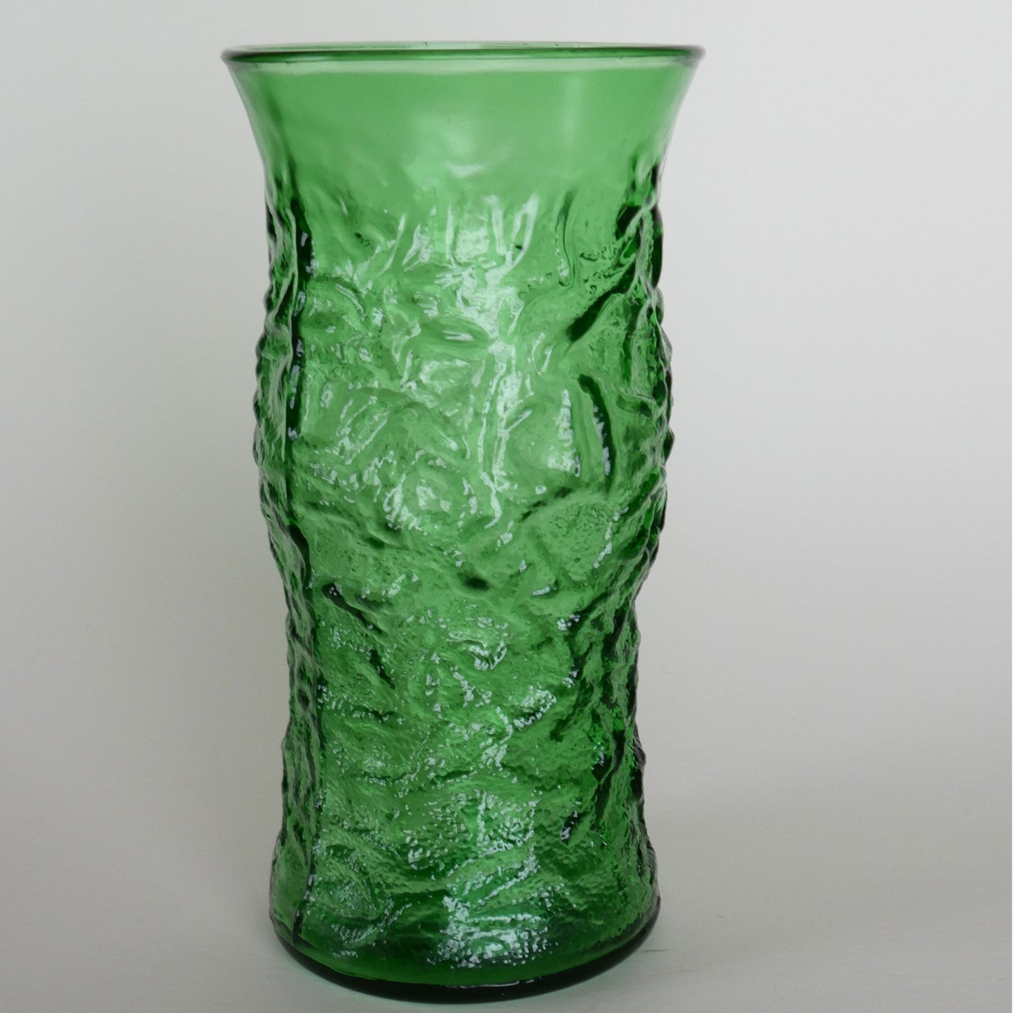 Vintage EO Brody Green Glass Vase, Olive, Vintage Green Crinkle Glass Vase, Vintage Glass Vase, Vintage Crinkle Vase, Vintage Home Decor