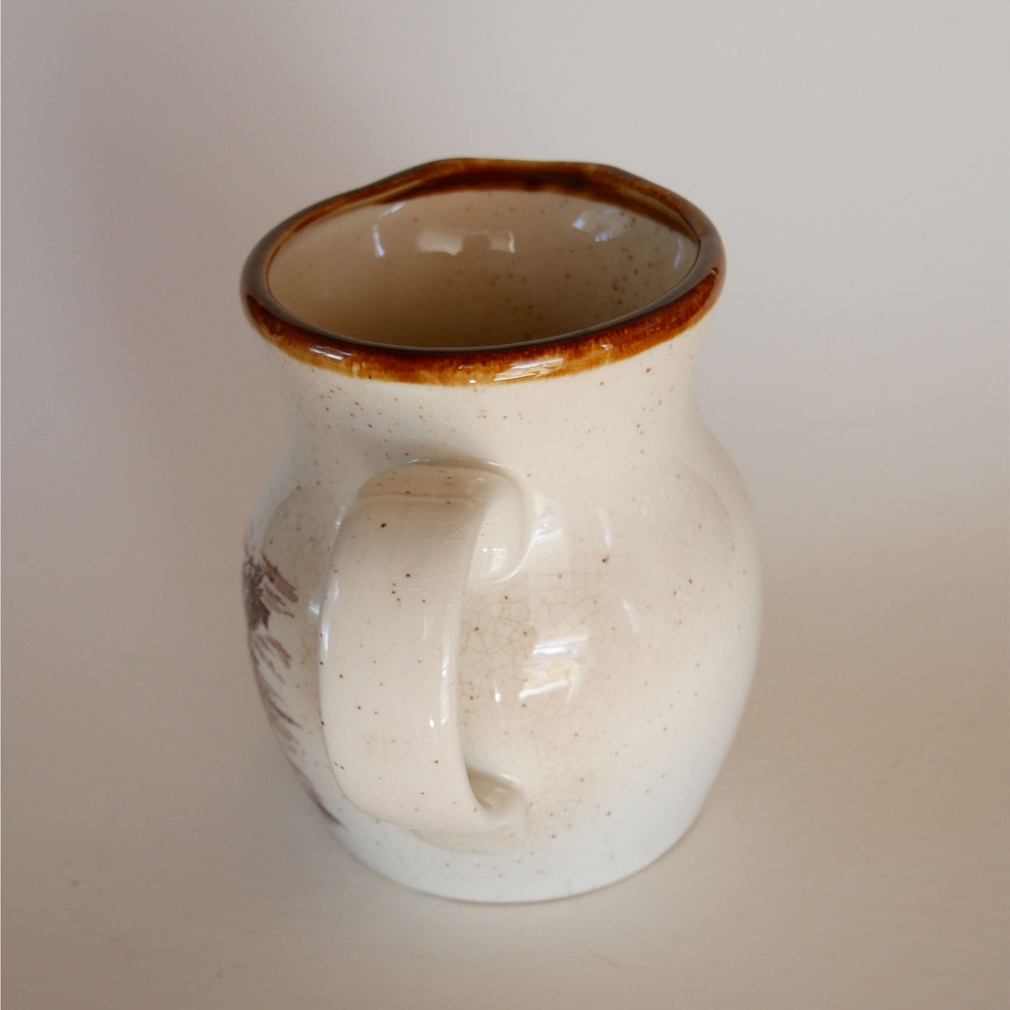 Vintage 1980s Enesco Sky and Plains Ceramic Farmhouse Pitcher, Vintage Farmhouse Pitcher, Vintage Country Pitcher, Vintage Farmhouse Kitchen, Vintage Country Kitchen Decor