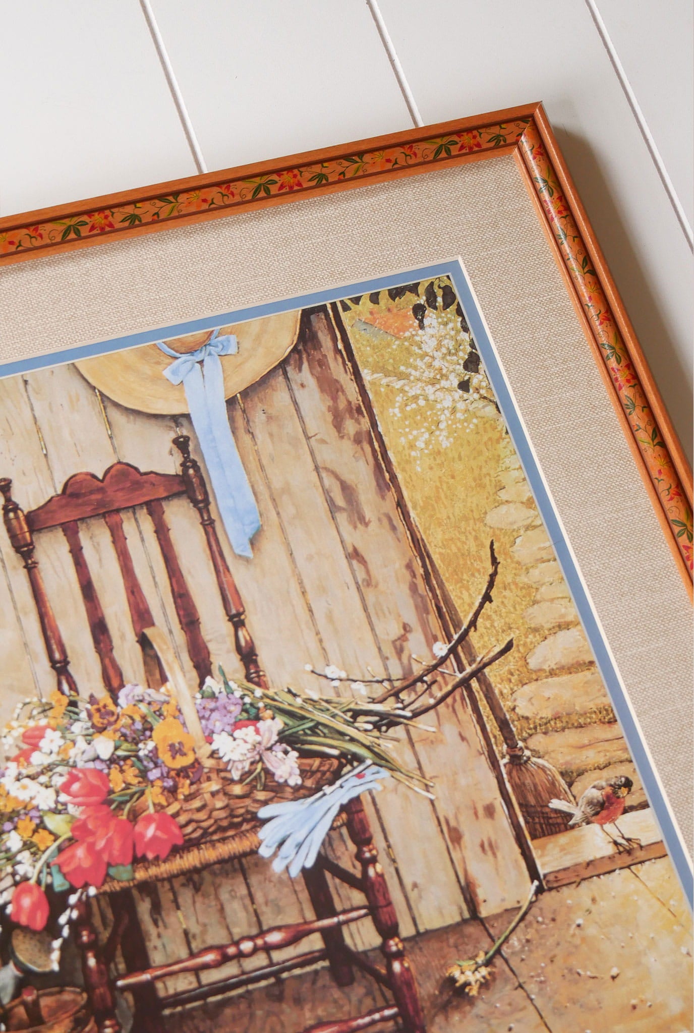 Framed "Spring Flowers" by Norman Rockwell, Vintage Wildflower Framed Print, Floral Frame Spring Flower Print, Norman Rockwell Floral Print