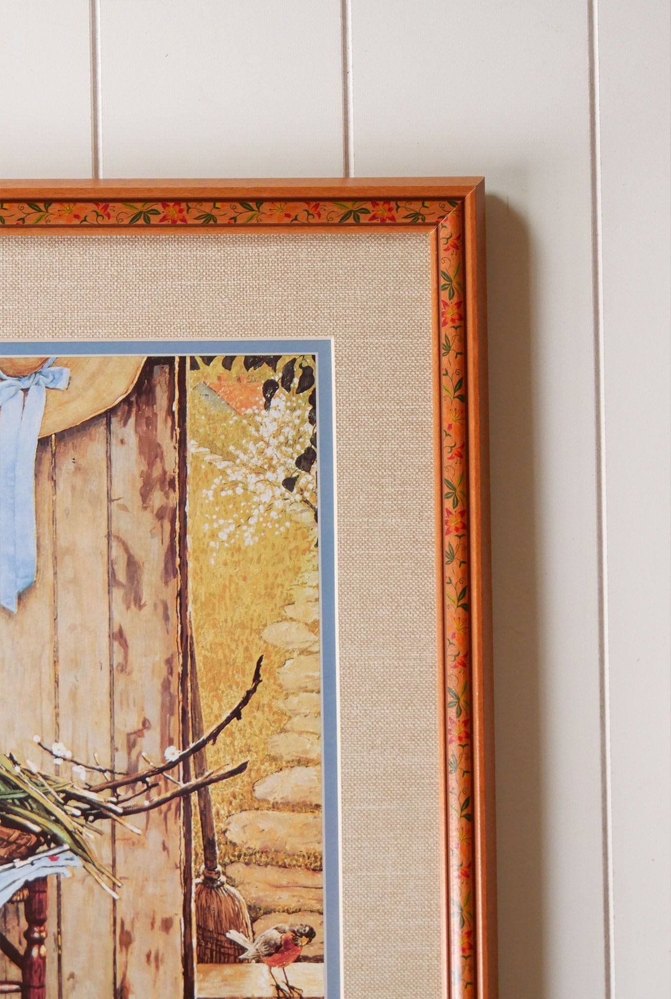 Framed "Spring Flowers" by Norman Rockwell, Vintage Wildflower Framed Print, Floral Frame Spring Flower Print, Norman Rockwell Floral Print