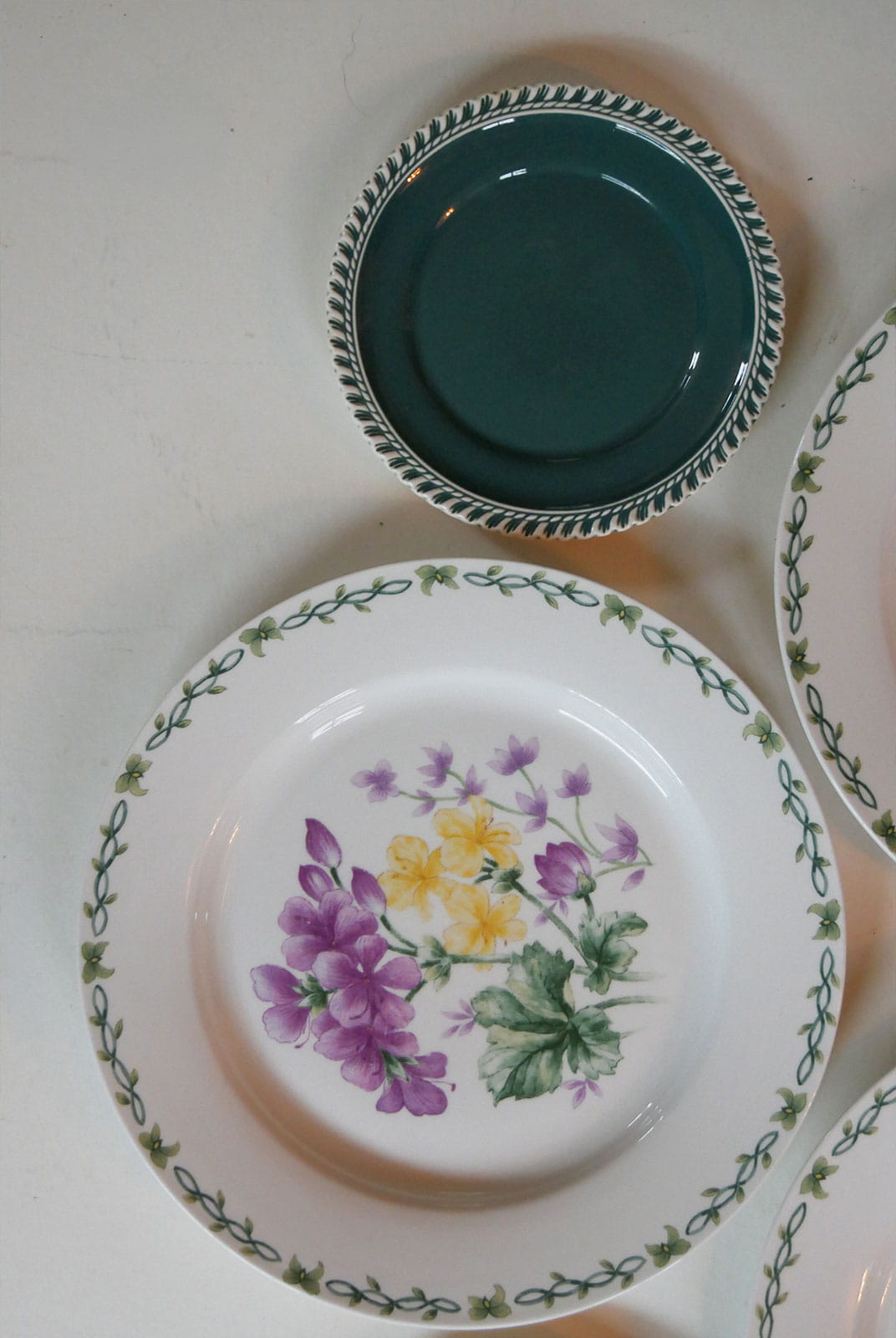 Vintage Wildflower Yellow and Green Plate Collection, Thomson Pottery Plates, Floral Garden Thomson POttery Plates, VIntage Wildflower Plates, VIntage Floral Plate Wall, Vintage Cottage Floral Plate Wall, Cottagecore Plate Wall