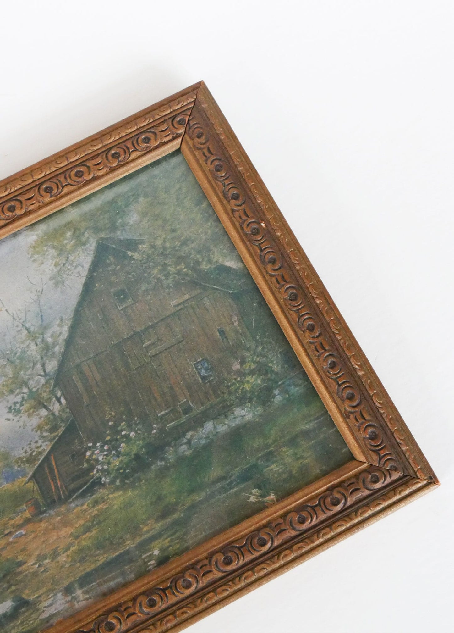 Vintage Lanscape Framed Print, Vintage Landscape Print, Vintage Home Decor, Vintage Farmhouse Decor