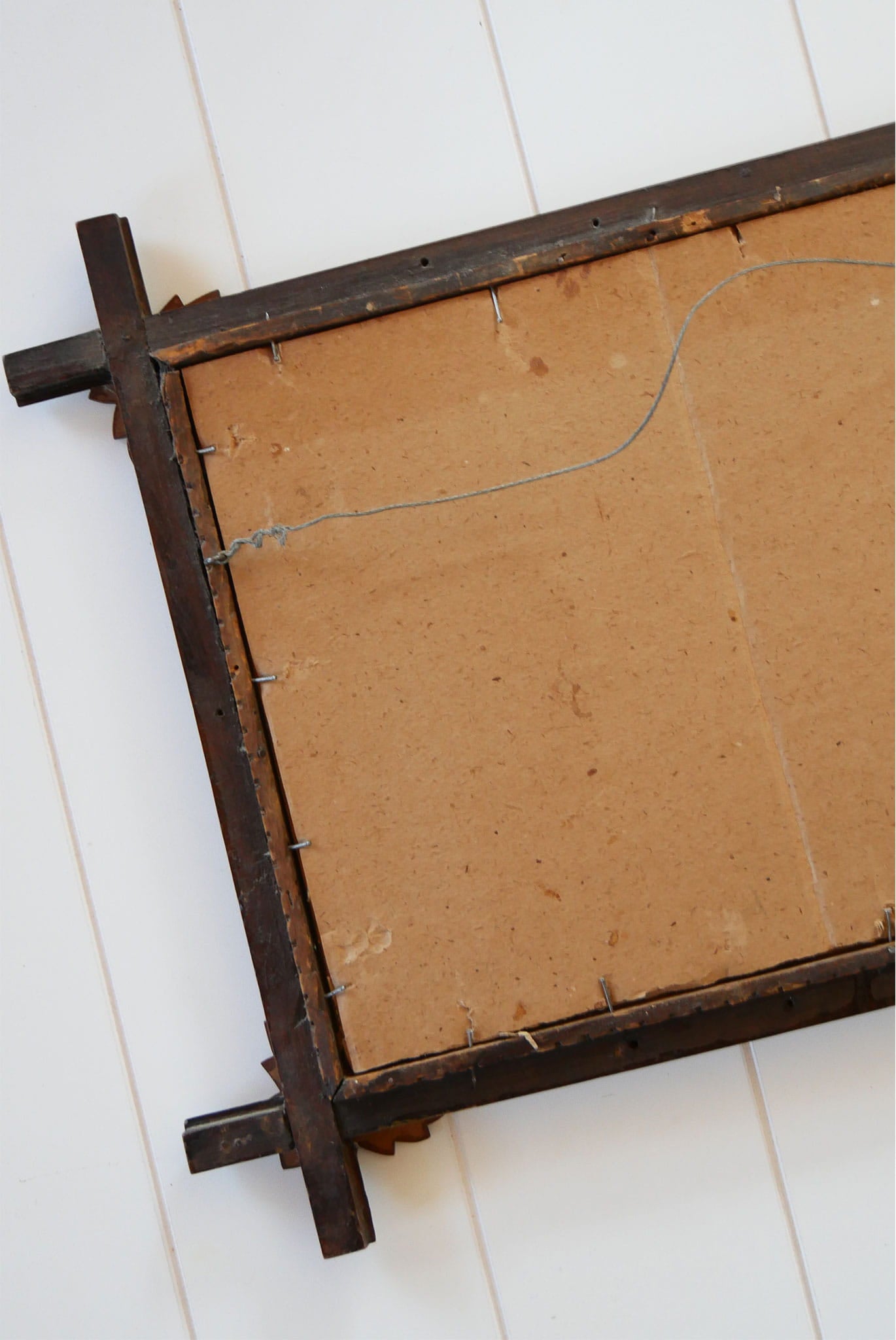 Vintage Leaf Design Framed Sheep Dog On Guard Lithograph, Vintage Countryide Lithograph, Vintage Wall Decor, Vintage Countryside Wall Decor, Vintage Sheep Print, Vintage FLock of Sheep Art, Vintage Wall Decor