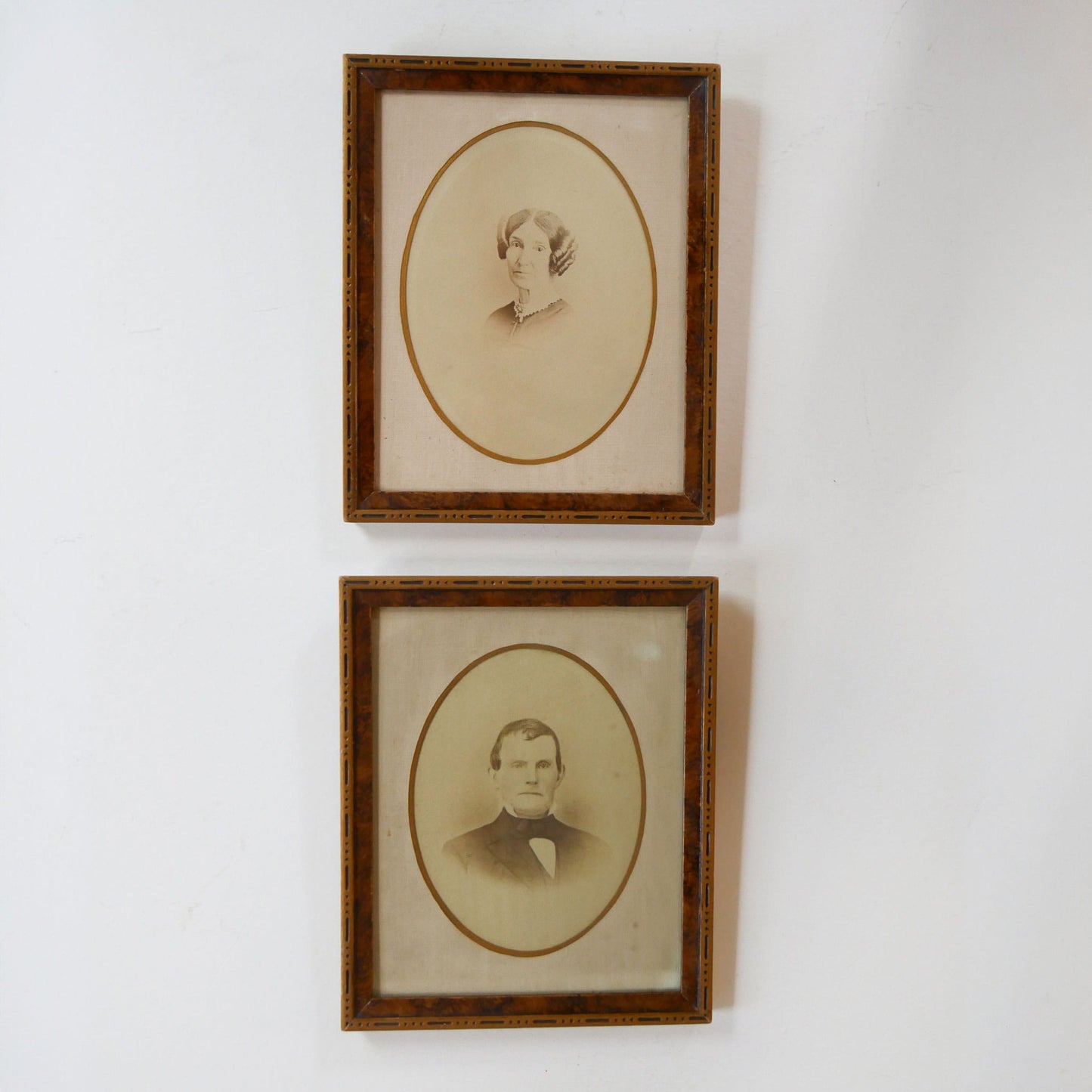 Vintage Framed Man and Woman Portraits, Vintage Photos, Vintage Man Portrait, Vintage Woman Portrait, Apothecrary Photos, Husband and Wife Vintage Portraits