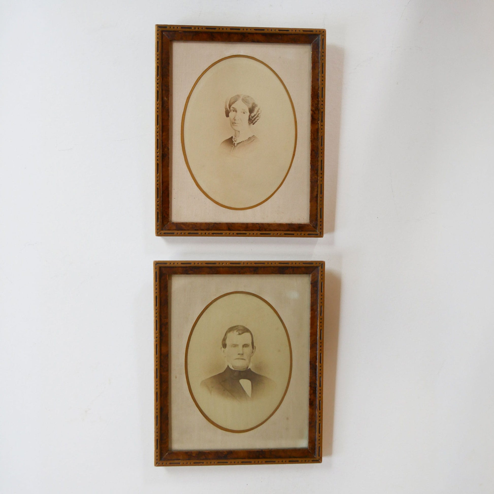 Vintage Framed Man and Woman Portraits, Vintage Photos, Vintage Man Portrait, Vintage Woman Portrait, Apothecrary Photos, Husband and Wife Vintage Portraits