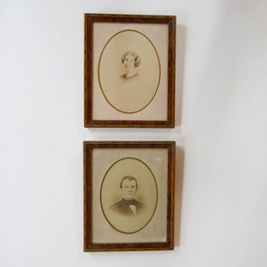 Vintage Framed Man and Woman Portraits, Vintage Photos, Vintage Man Portrait, Vintage Woman Portrait, Apothecrary Photos, Husband and Wife Vintage Portraits
