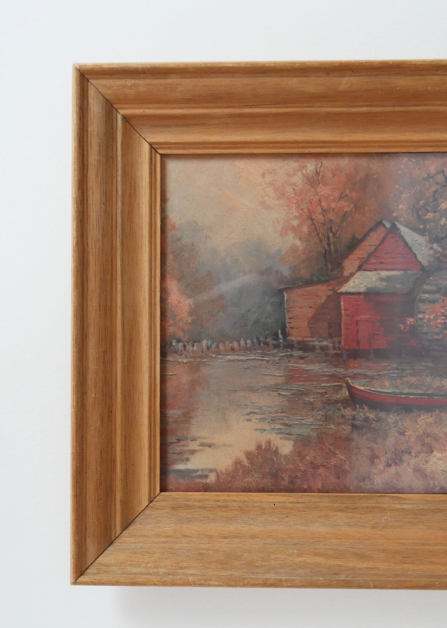 Vintage Framed Robert Woods Fall Cabin, Vintage Fall Framed Print, Vintage Fall Wall Decor, Vintage Home Decor