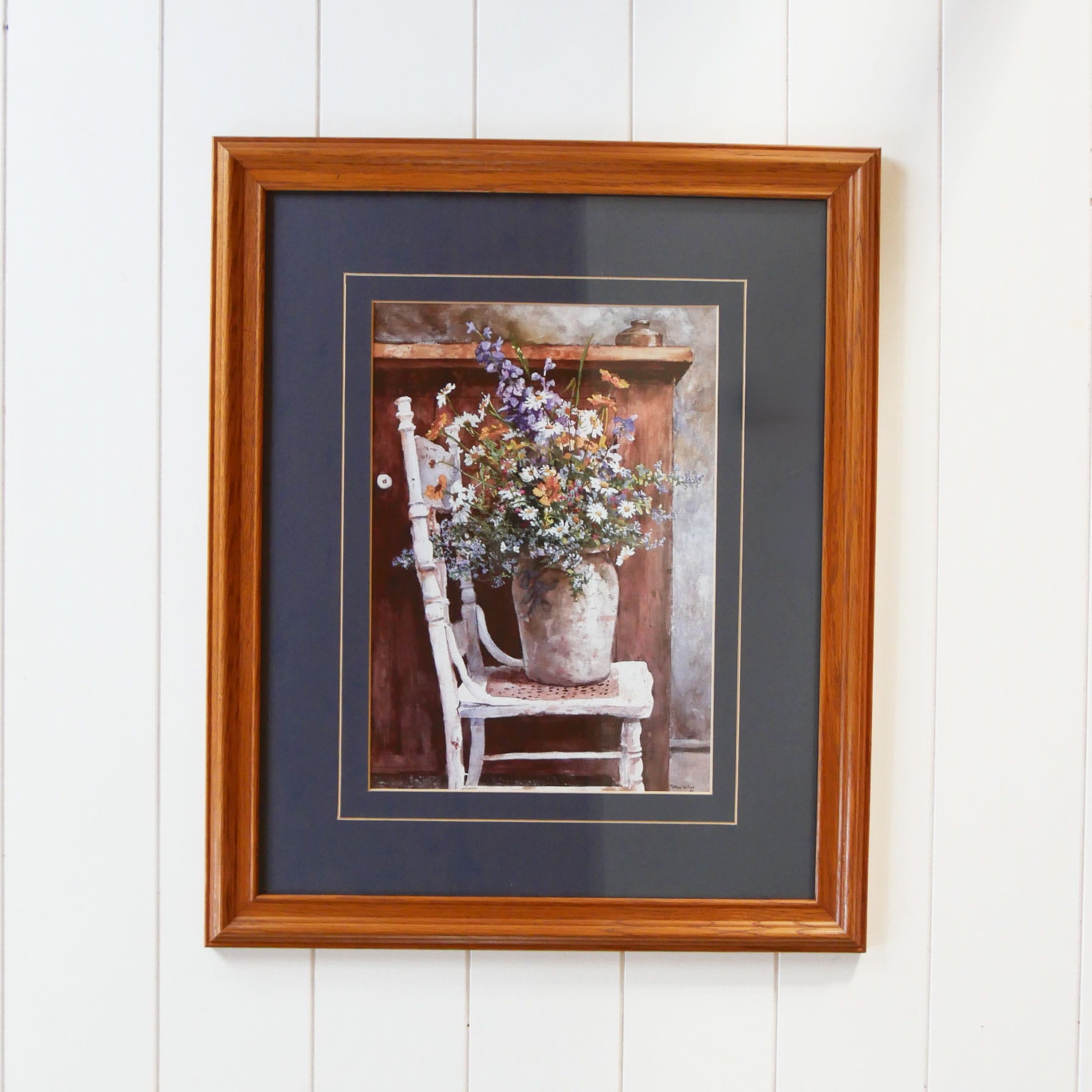 Vintage Wildflower Framed Print, Vintage FLoral Print, Large Vintage Wildflower Print, Vintage Cottage print, Vintage Cottage Wall Decor