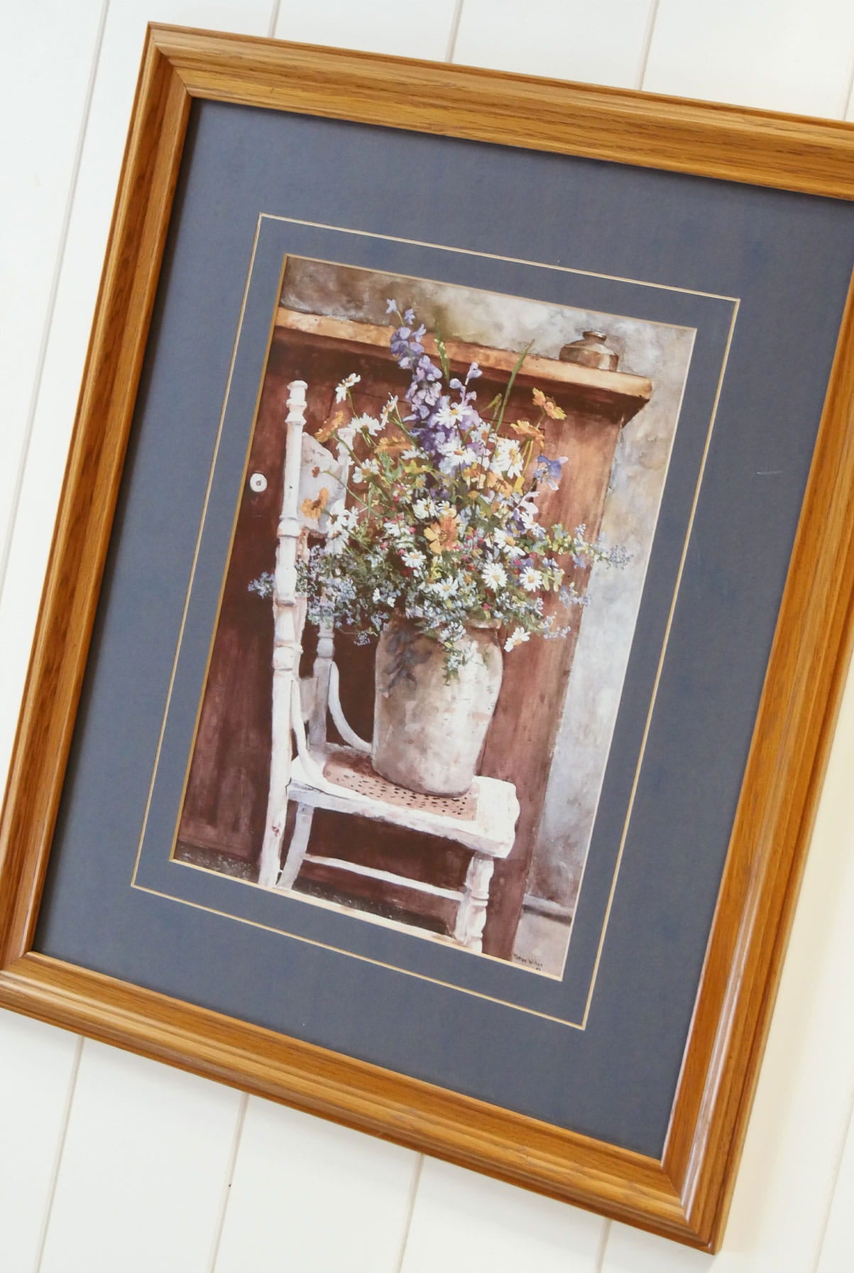 Vintage Wildflower Framed Print, Vintage FLoral Print, Large Vintage Wildflower Print, Vintage Cottage print, Vintage Cottage Wall Decor