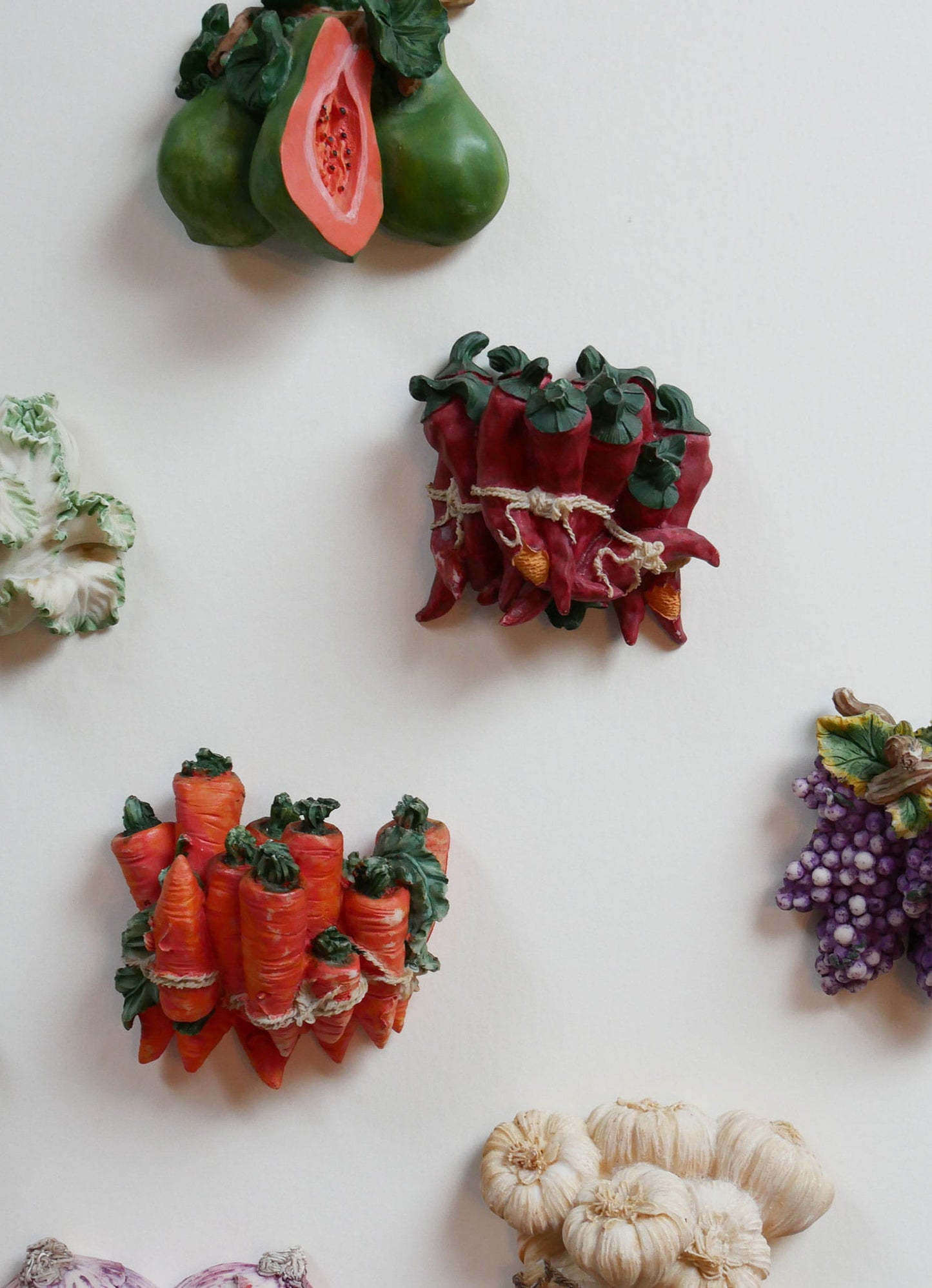 Hand Painted Chalkware Fruit & Vegetable Wall Plaque Collection, Vintage Kitchen Chalkware, Vintage Fruit Chalkware, Vintage Vegetable Chalkware, Vintage Chalkware Plaques, Vintage Fruit Plaques, Vintage Retro Kitchen Fruit Decor, Vintage Kitchen Decor