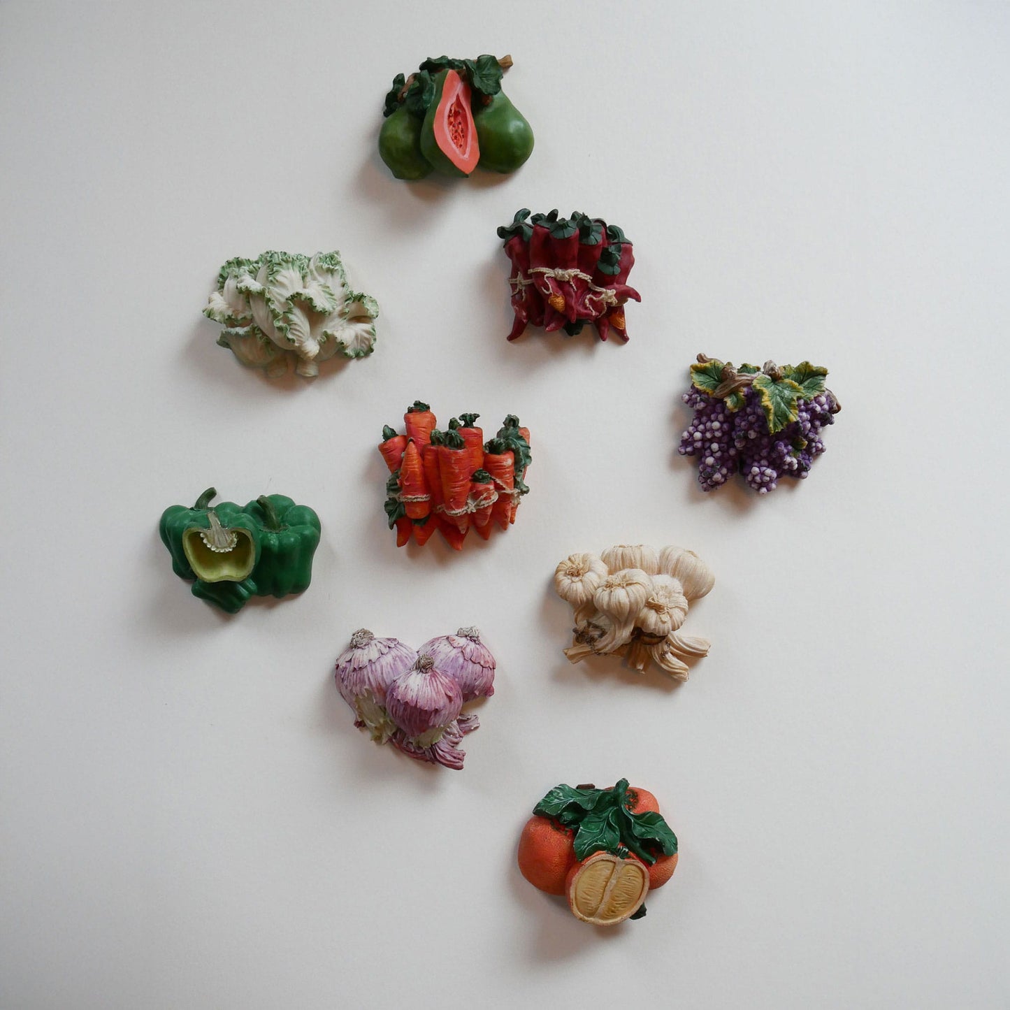 Hand Painted Chalkware Fruit & Vegetable Wall Plaque Collection, Vintage Kitchen Chalkware, Vintage Fruit Chalkware, Vintage Vegetable Chalkware, Vintage Chalkware Plaques, Vintage Fruit Plaques, Vintage Retro Kitchen Fruit Decor, Vintage Kitchen Decor