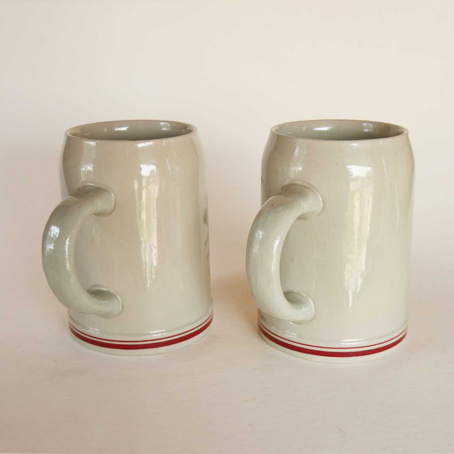 Vintage German Stoneware Beer, Vintage Woodland Stoneware, Vintage Turkey Mug, Vintage Hog Mug, Vintage Beer Mugs,  Vintage Stoneware Mugs