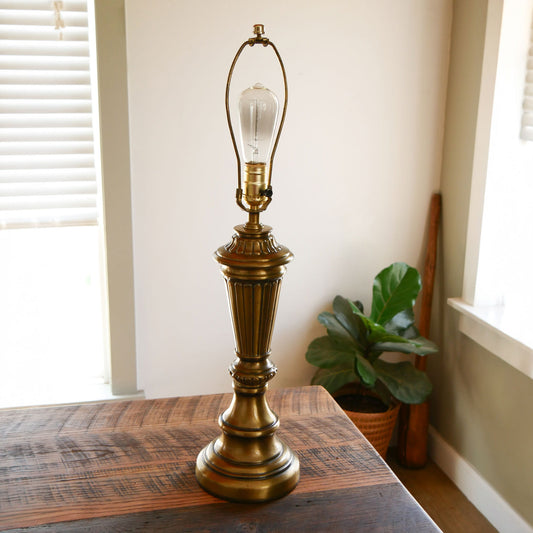 Vintage Gold Lamp, Vintage Table Lamp, Vintage Farmhouse Lamp, Vintage Gold Art Deco Lamp, Vintage Tradition GOld Lamp, Primitive Gold Table Lamp