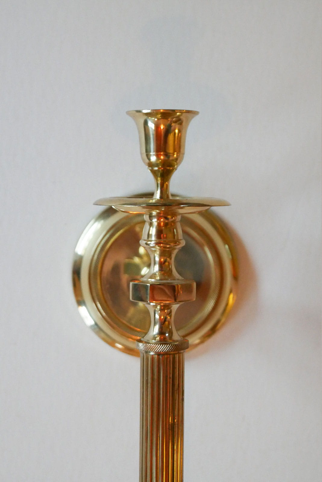Vintage Gold Brass Candestick Wall Sconce, Vintage Brass, BRass Wall Decor, Vintage Brass Candleholders, Vintage Brass Candle Sconces, Vintage Candlestick Sconce