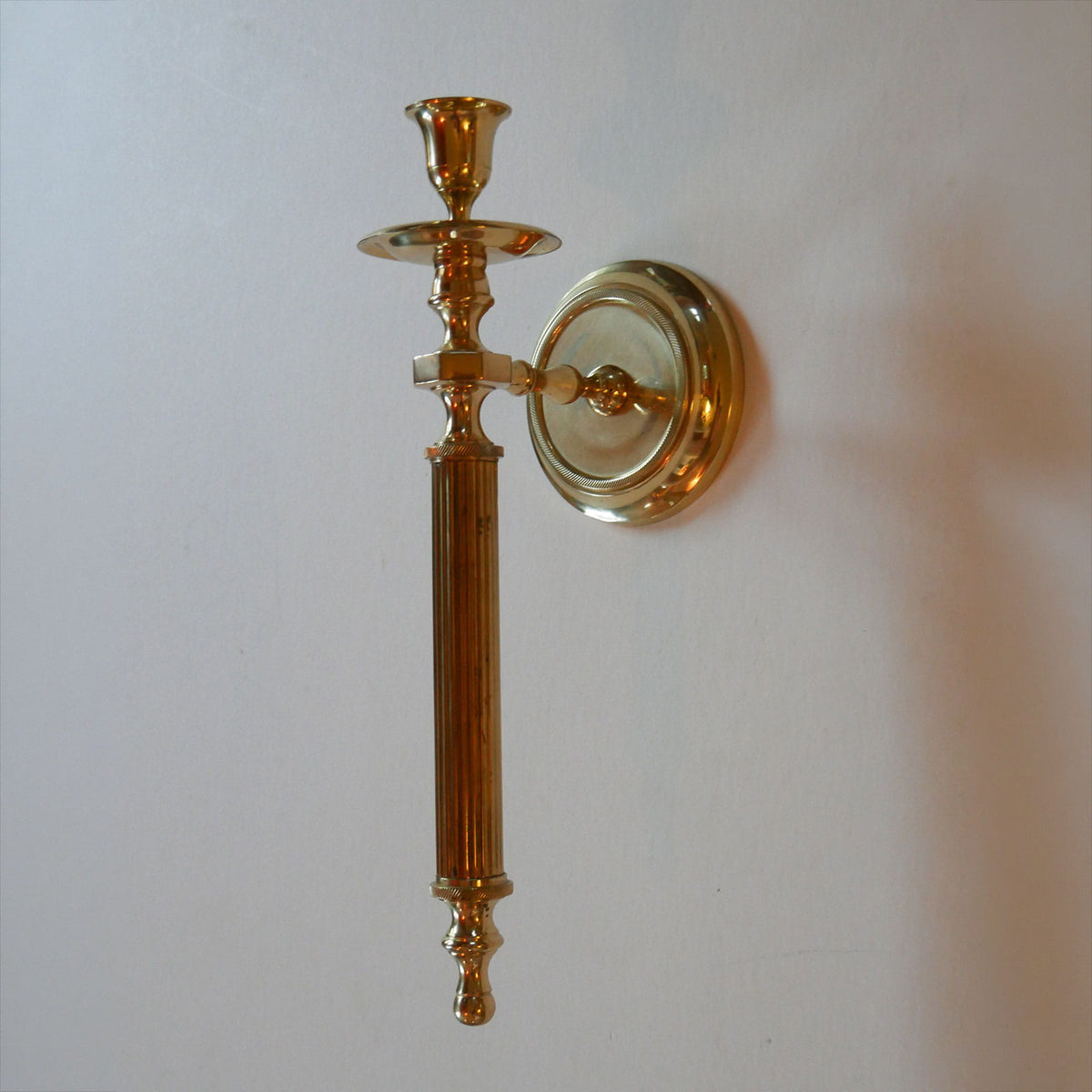 Vintage Gold Brass Candestick Wall Sconce, Vintage Brass, BRass Wall Decor, Vintage Brass Candleholders, Vintage Brass Candle Sconces, Vintage Candlestick Sconce