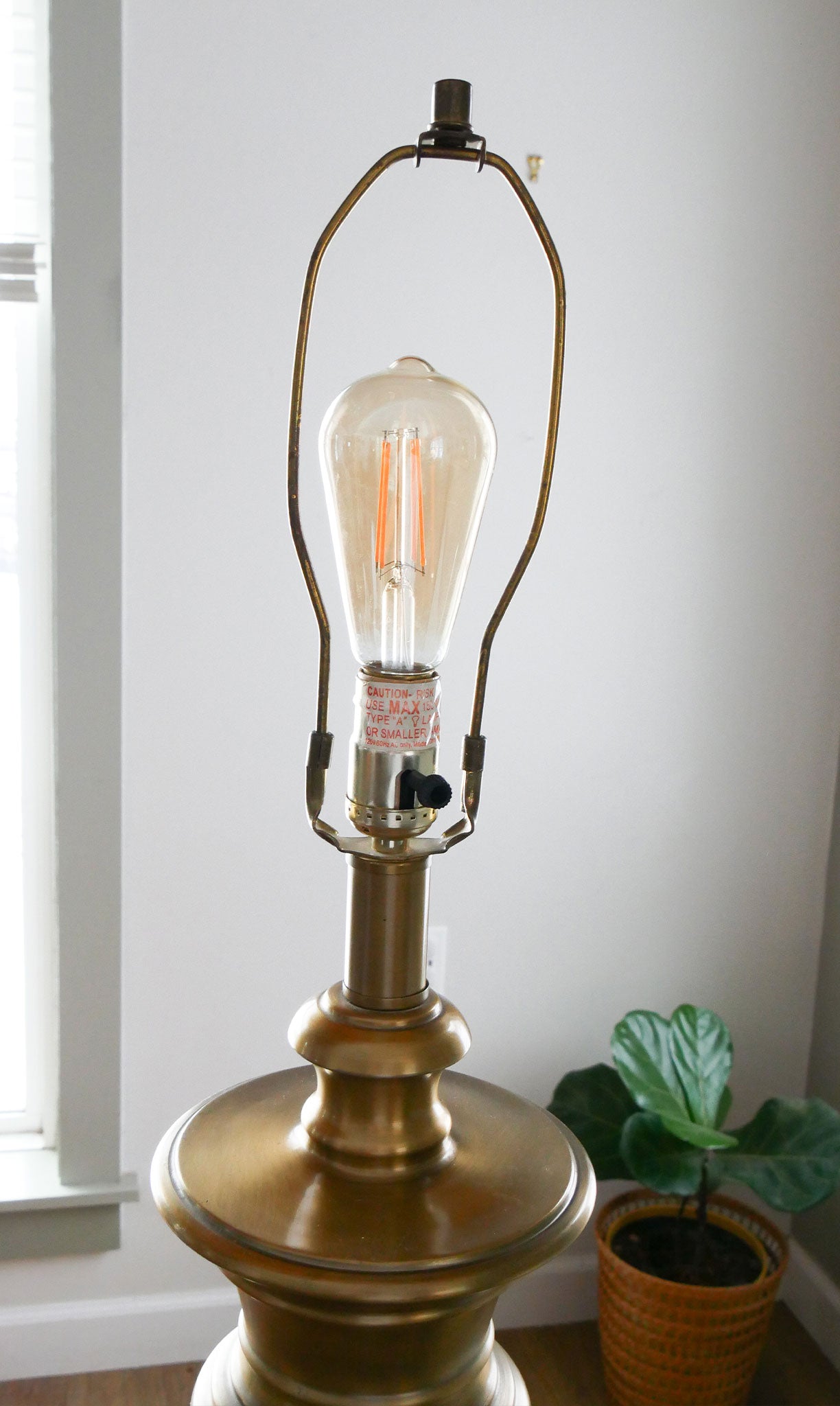 Vintage Gold Table Lamp, Vintage Tall Table Lamp, Vintage Lighting, Vintage Home Decor