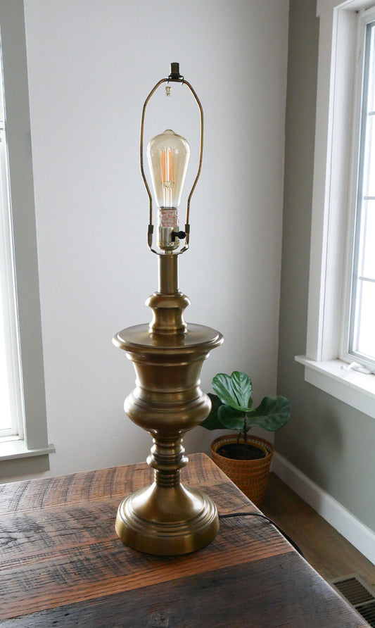 Vintage Gold Table Lamp, Vintage Tall Table Lamp, Vintage Lighting, Vintage Home Decor
