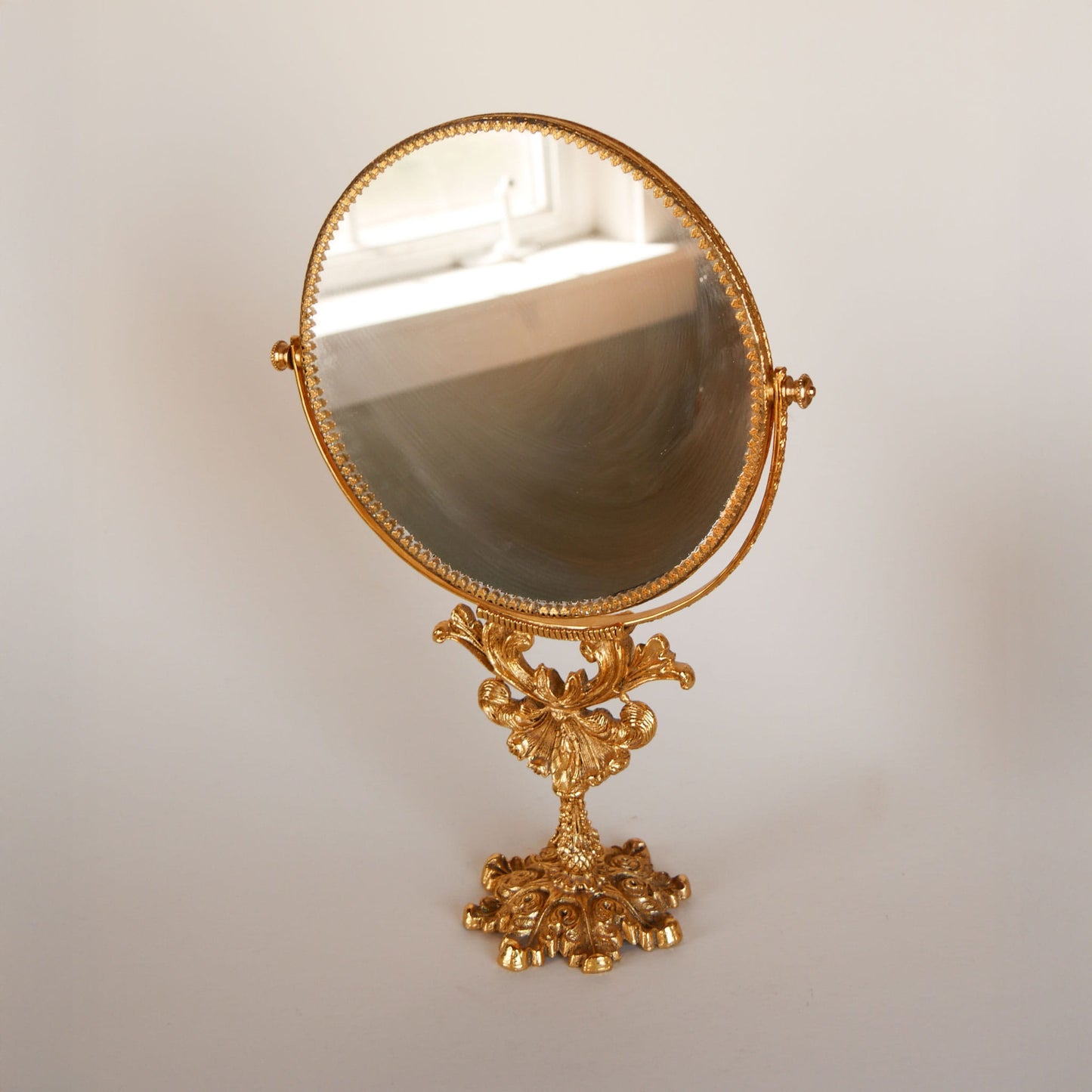 Vintage Hollywood Regency Vanity Mirror, Vintage Gold Mirror, Vintage Gold Vanity Mirror, Vintage Swivel Gold Mirror, Vintage Vanity Mirror, Victorian Vanity Mirror, Ornate Gold Vanity Mirro