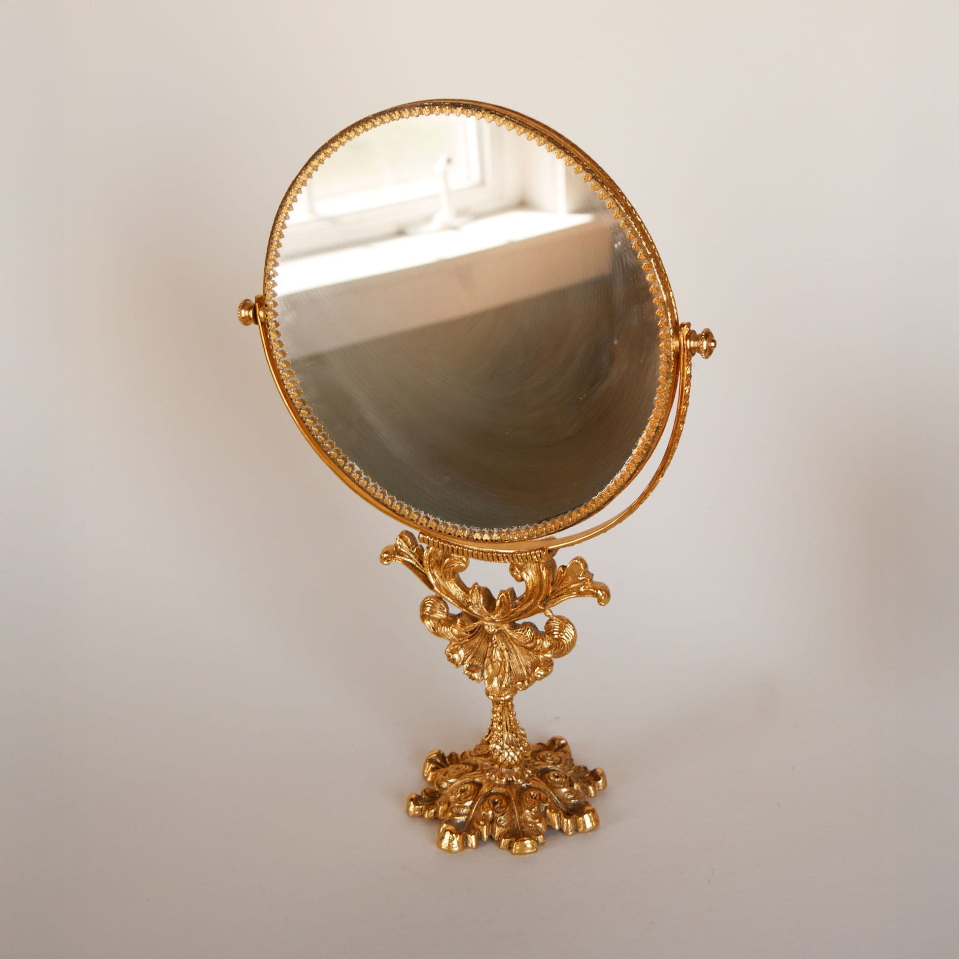 Vintage Hollywood Regency Vanity Mirror, Vintage Gold Mirror, Vintage Gold Vanity Mirror, Vintage Swivel Gold Mirror, Vintage Vanity Mirror, Victorian Vanity Mirror, Ornate Gold Vanity Mirro