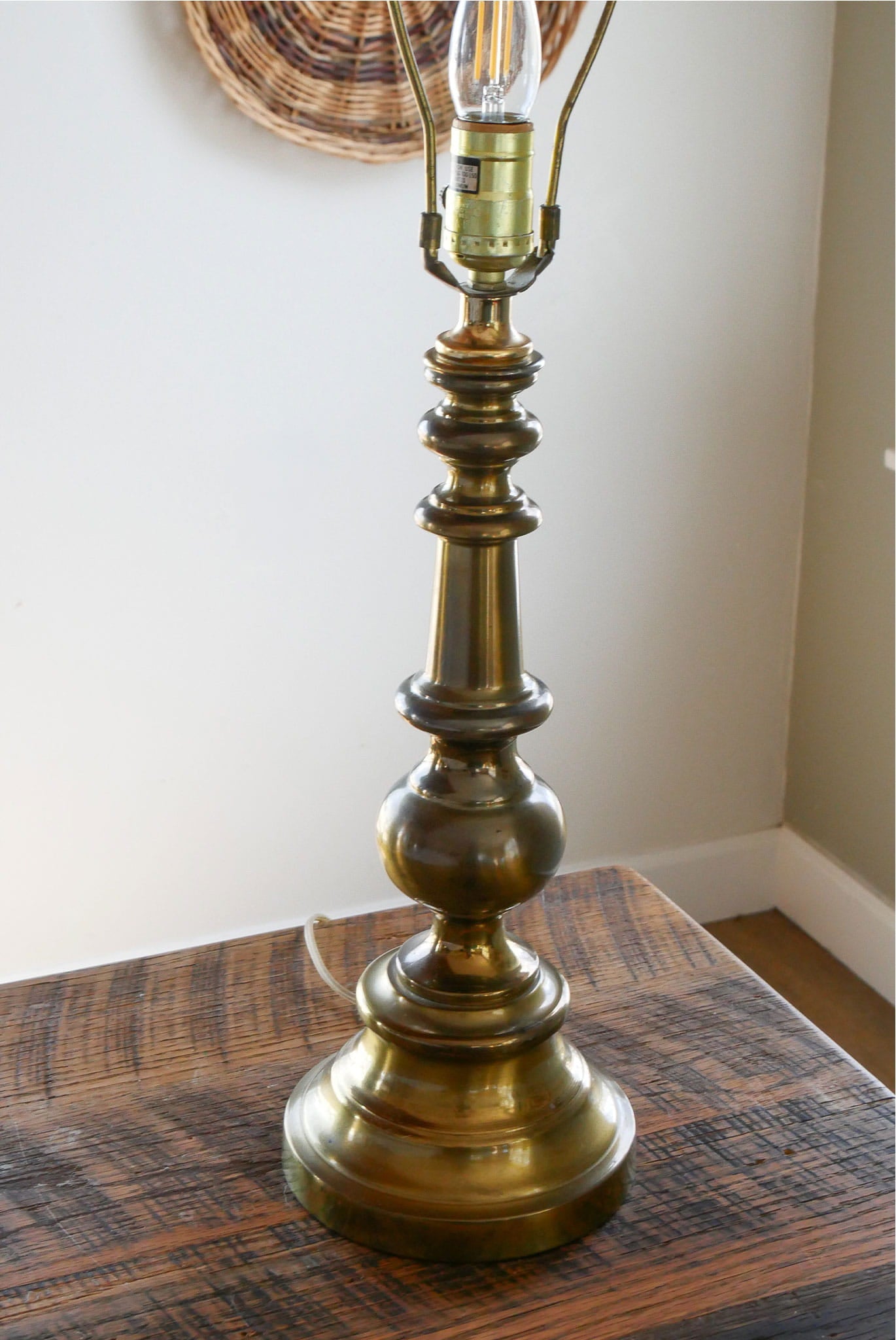 29in Vintage Brass Table Lamp, Vintage Brass Lamp, Vintage Lamp, Vintage Brass Decor, Vintage Home Decor, Vintage Brass Lighting