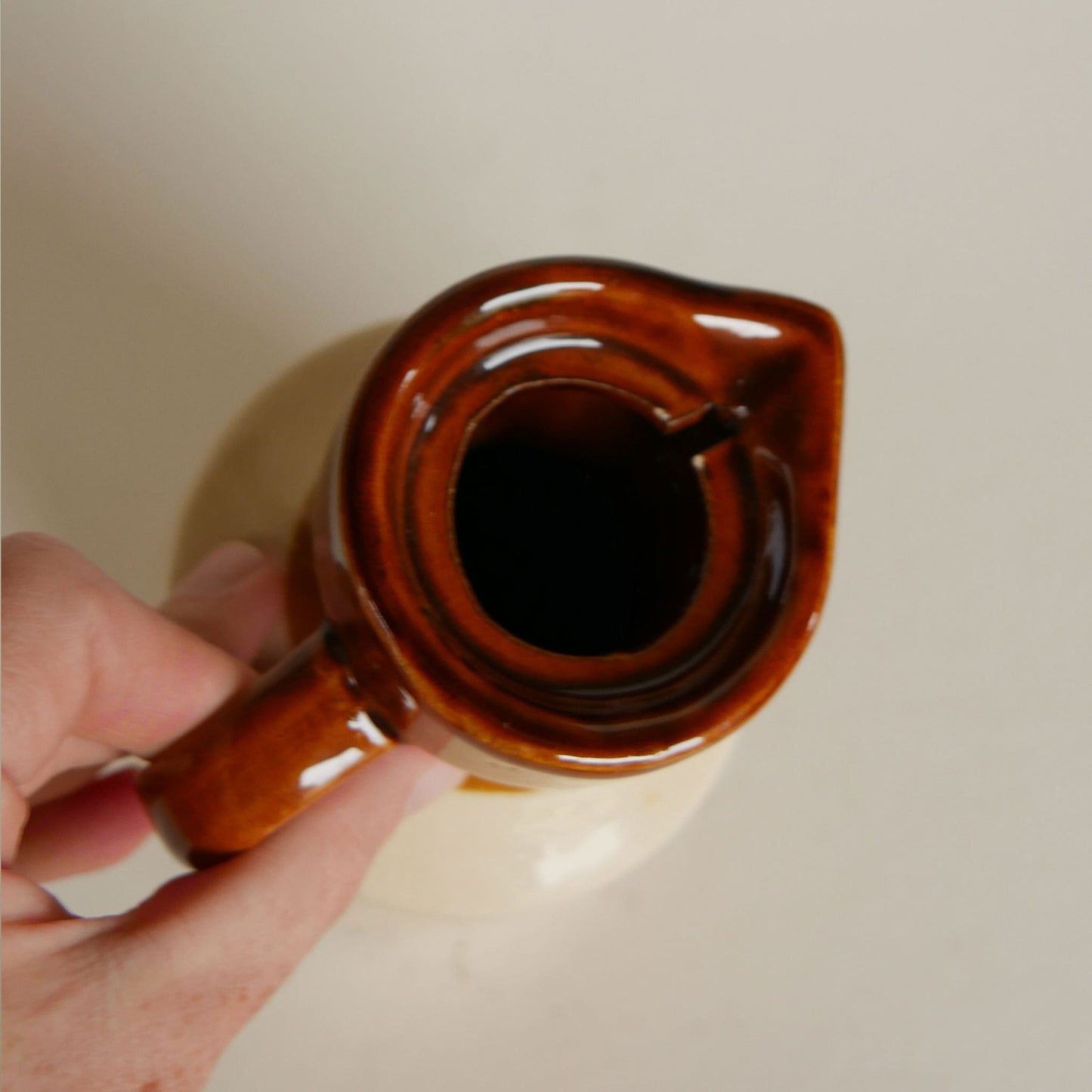 Vintage Golden Wheat Mini Stoneware Pitcher Vintage Farmhouse Stoneware Jug, Vintage Farmhouse Stoneware