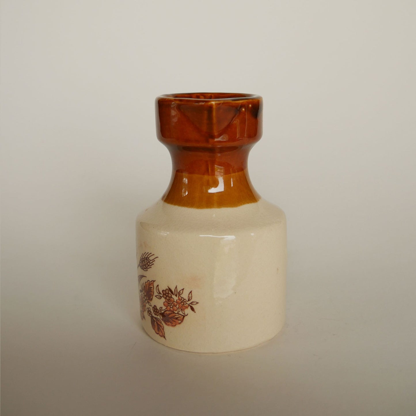 Vintage Golden Wheat Mini Stoneware Pitcher Vintage Farmhouse Stoneware Jug, Vintage Farmhouse Stoneware