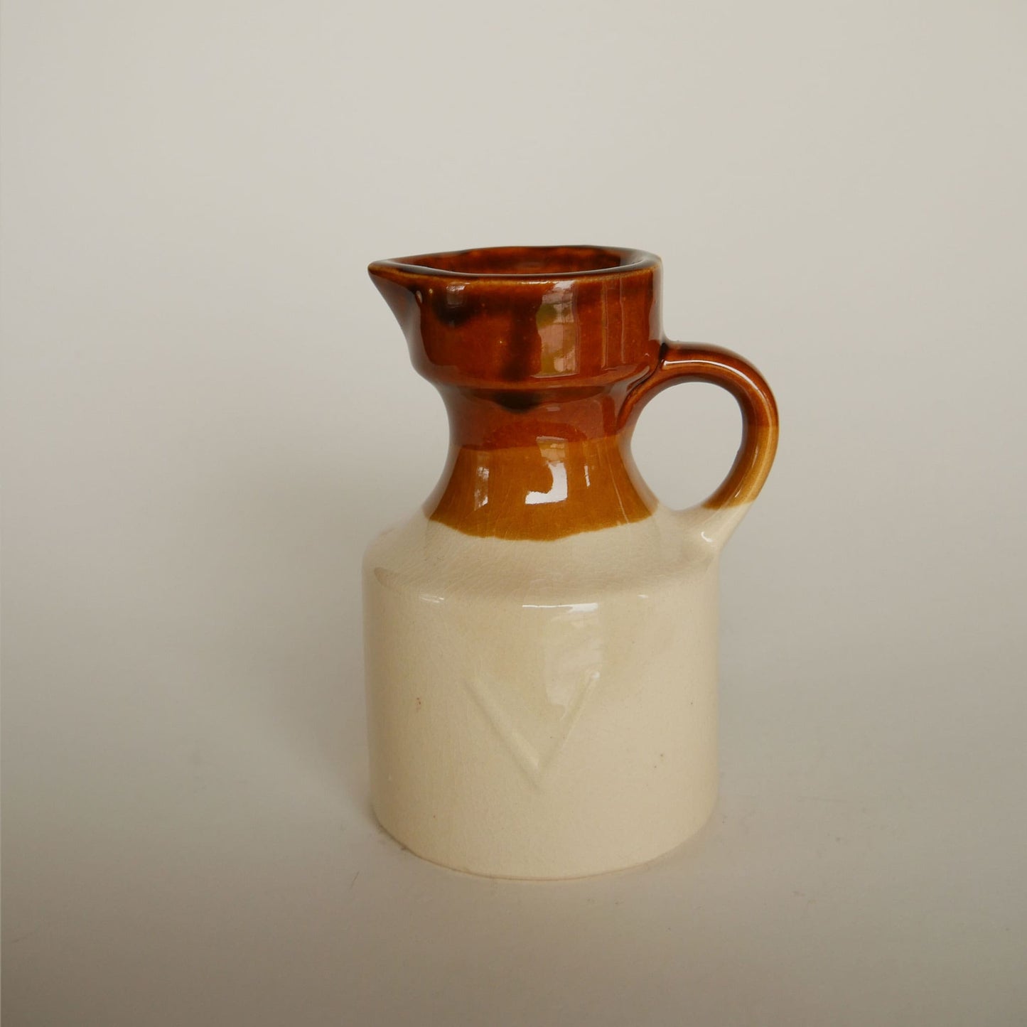 Vintage Golden Wheat Mini Stoneware Pitcher Vintage Farmhouse Stoneware Jug, Vintage Farmhouse Stoneware