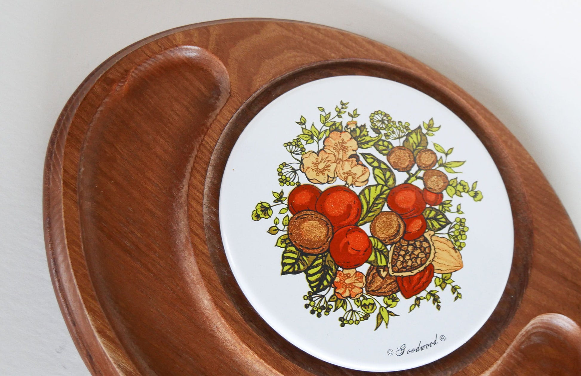 Vintage Goodwood Cheese Tray, Spice of Life Pattern, Vintage Charcuterie Board, Retro Cheese Board, Vintage Home Decor