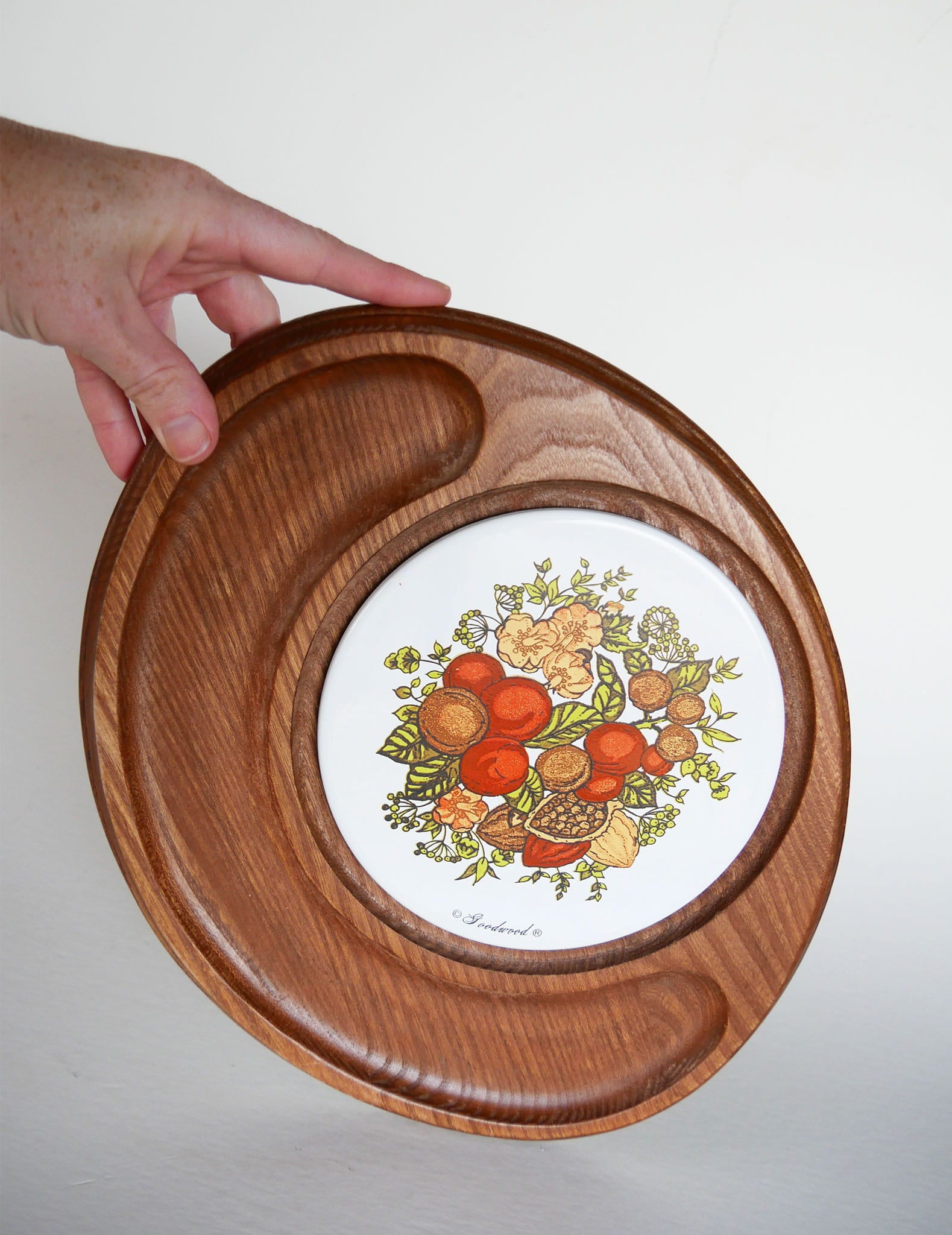 Vintage Goodwood Cheese Tray, Spice of Life Pattern, Vintage Charcuterie Board, Retro Cheese Board, Vintage Home Decor