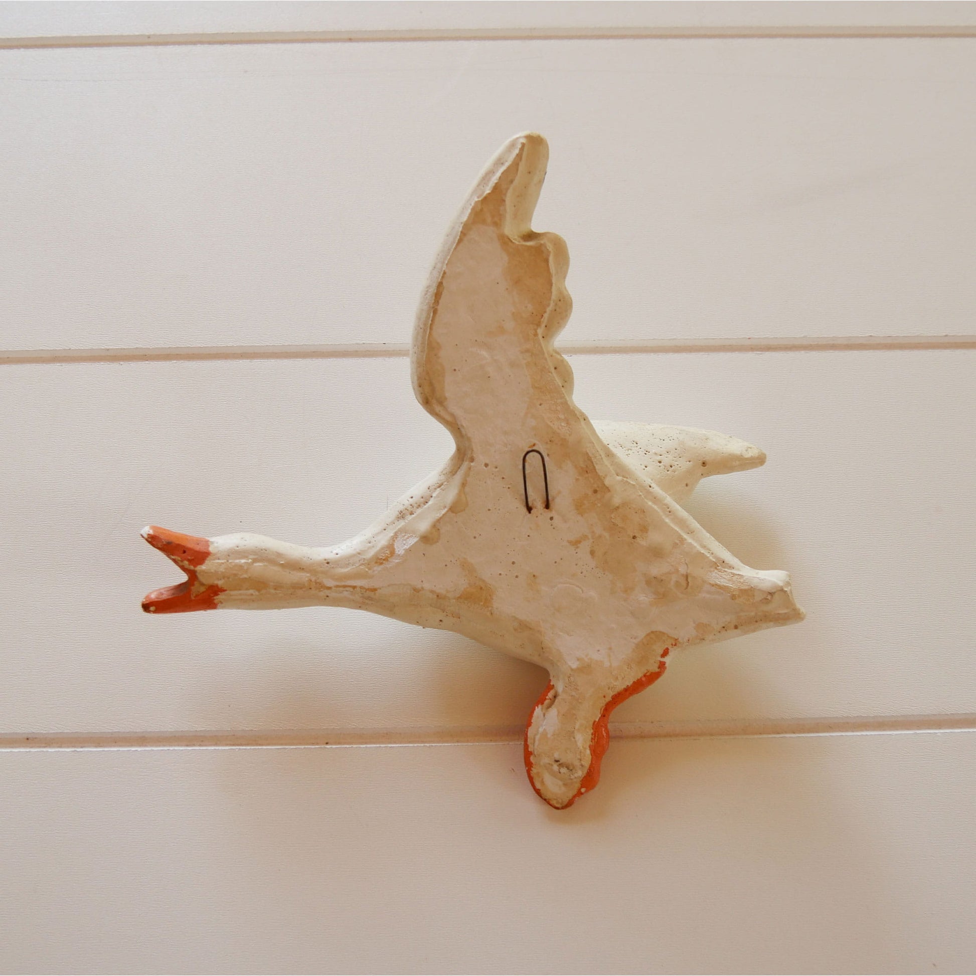 Vintage Goose Chalkware Plaque, Vintage Goose Decor, Vintage Goose Wall Decor, VIntage Cottagecore Decor, Vintage Cottage Wall DEcor, Vintage Farmhouse Goose Decor