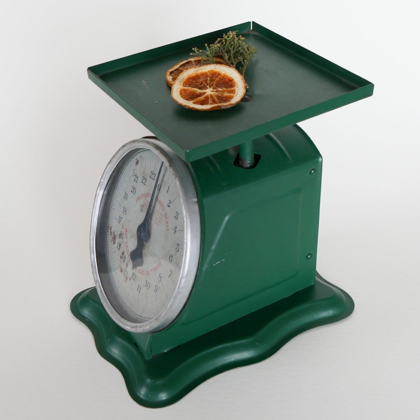 Vintage Green Prudential Family Scale, Antique Kitchen Scale, Vintage Kitchen DEcor, Antique Kitchen Decor, Primitive Kitchen Scale