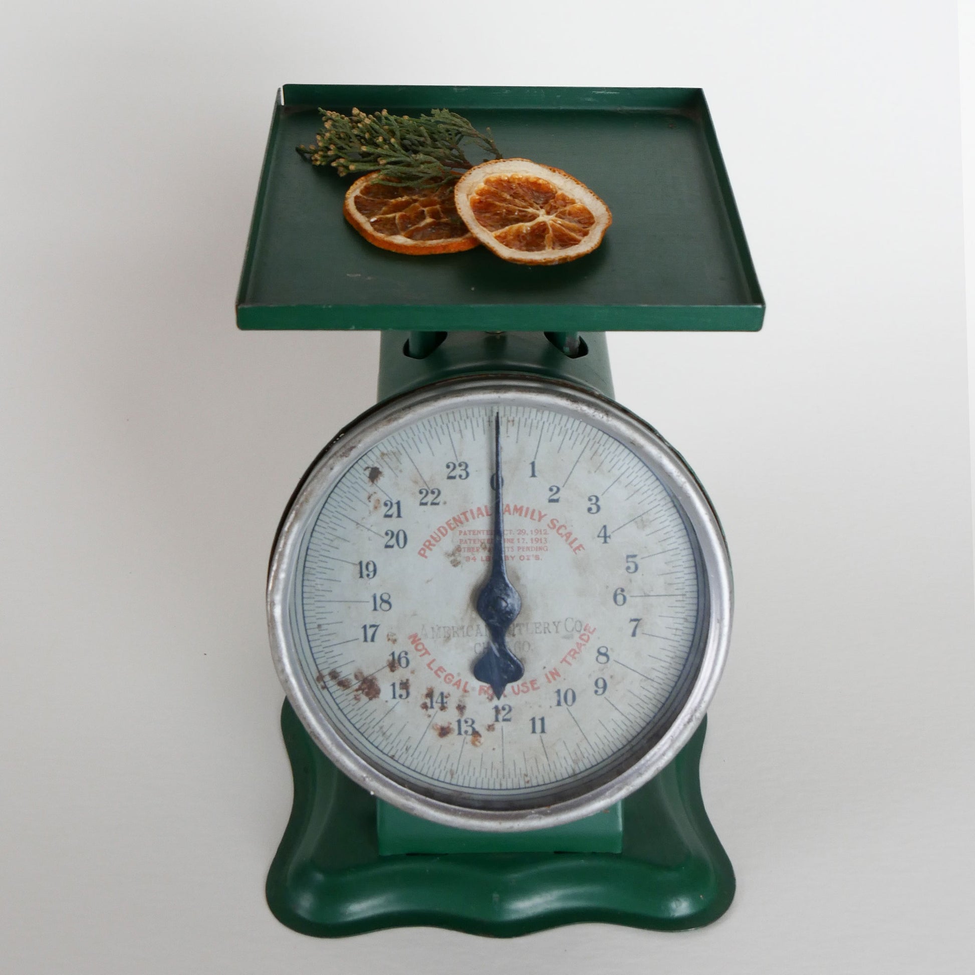 Vintage Green Prudential Family Scale, Antique Kitchen Scale, Vintage Kitchen DEcor, Antique Kitchen Decor, Primitive Kitchen Scale
