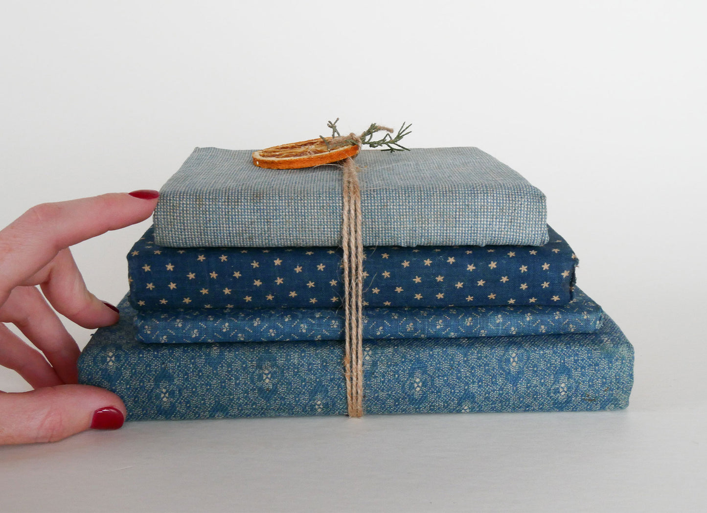 Vintage Fabric Covered Book Set, Vintage Books, Vintage Home Decor, Vintage Cottage Decor