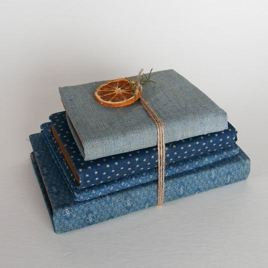 Vintage Fabric Covered Book Set, Vintage Books, Vintage Home Decor, Vintage Cottage Decor