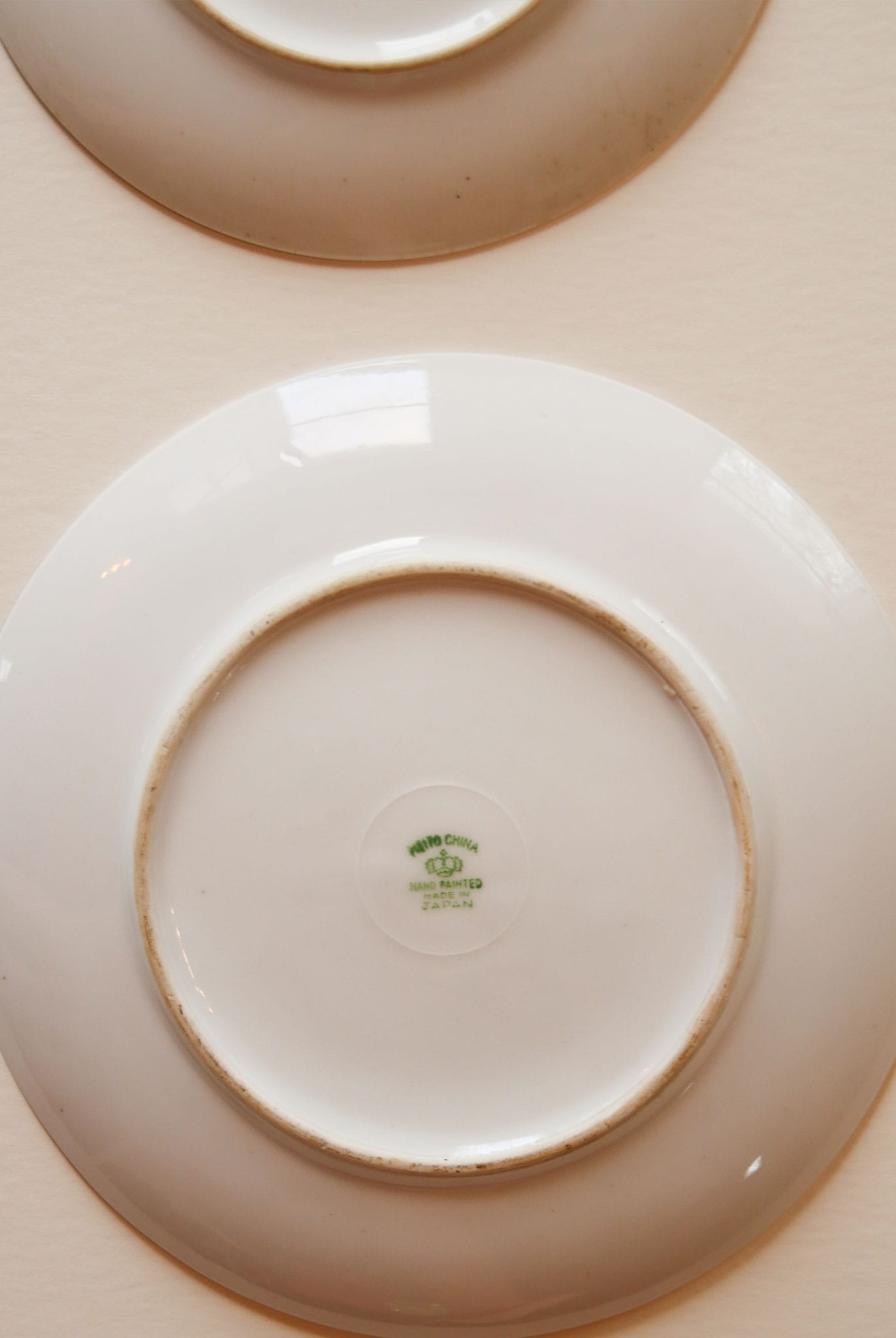 Vintage Hand Painted Porcelain Lanscape Scene Plate Pair, Porcelain Decorative Plates, Vintage Pocelain Plate Wall, Porcelain Gallery Plate Wall, Vintage FLoral Plate Wall