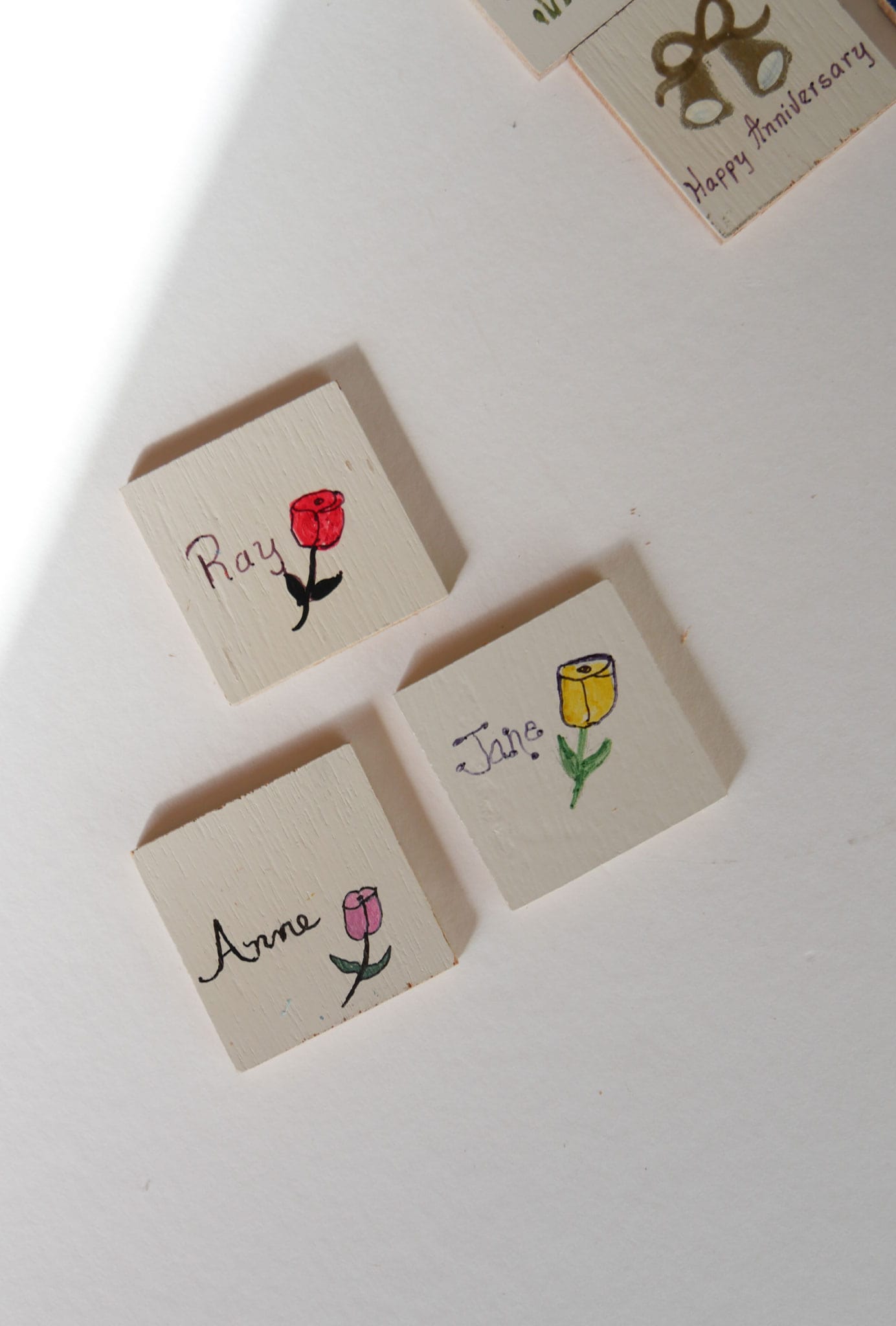 Vintage Hand Painted Perpetual Wood Calendar, Vintage Wood Calendar, Vintage Hand Painted Wood Calendar