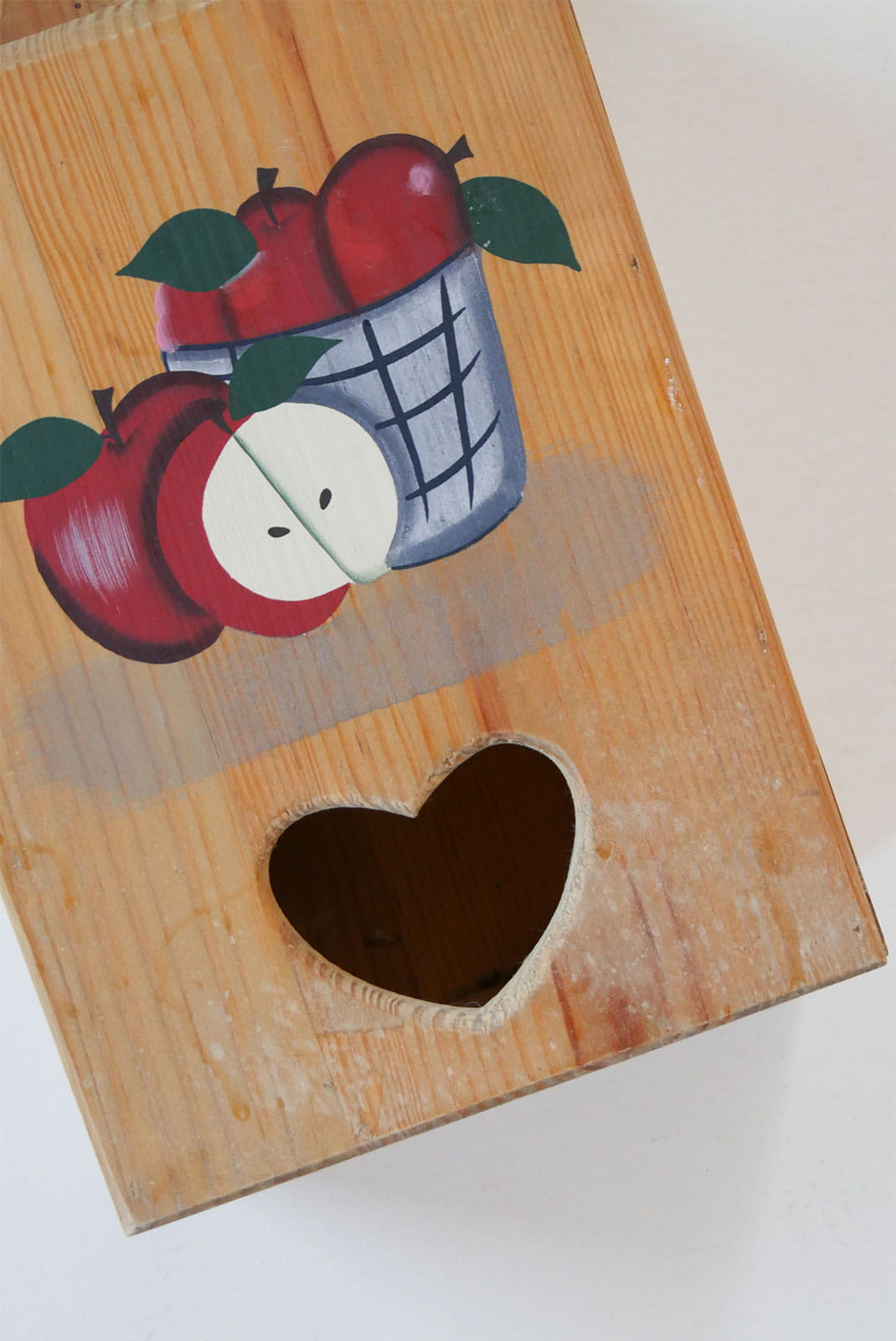 Vintage Wooden Plastic Bag Holder, Apple Motif, Vintage Cottagecore Apple Decor, Vintage Apple Decor, Vintage Kitchen Apple Decor, Vintage Wood Bag Holder, Vintage Plastic Bag Holder, Vintage Grocery Sack Holder