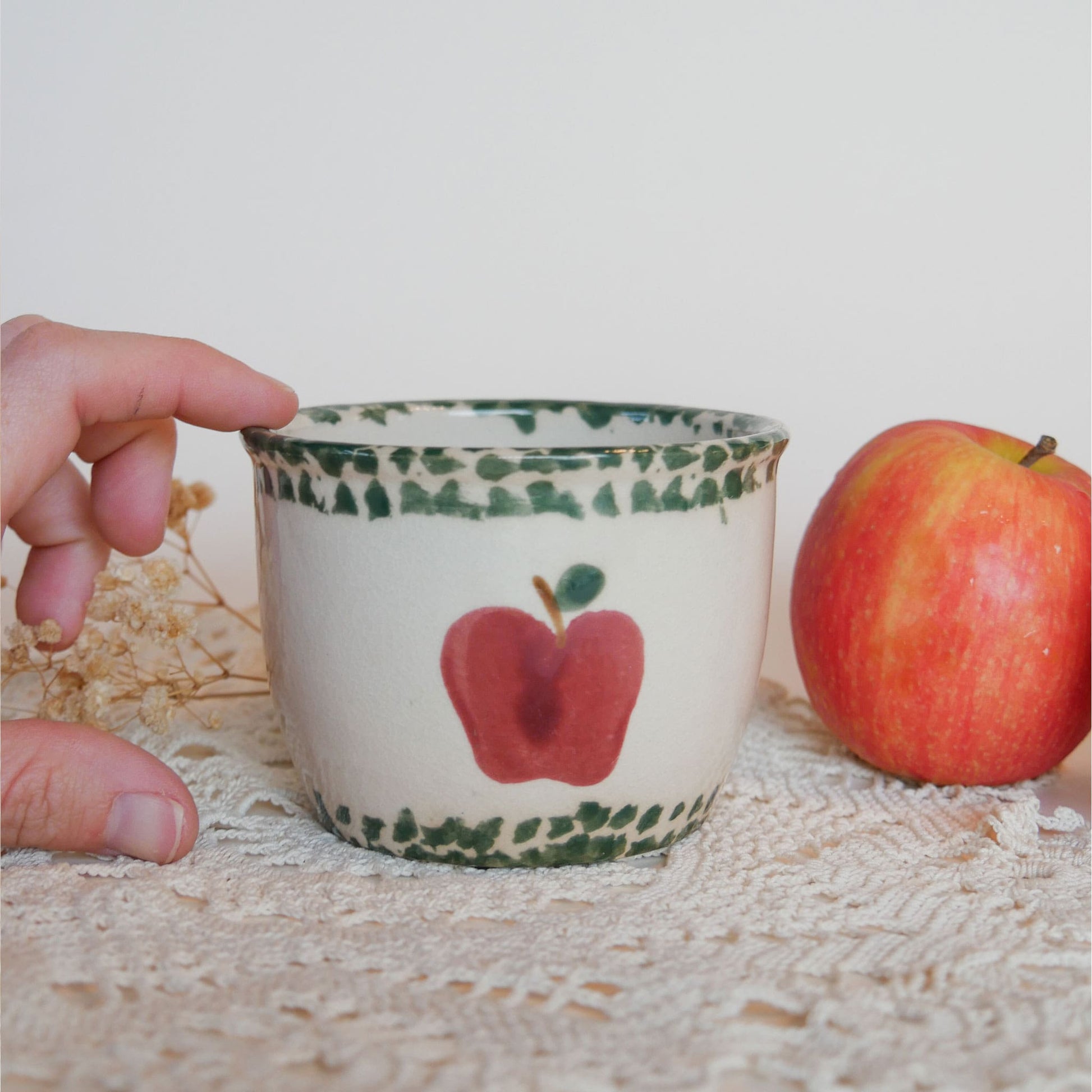 Vintage Handpainted Apple Dish Vintage Country Kitchen Decor Vintage Farmhouse Kitchen Decor