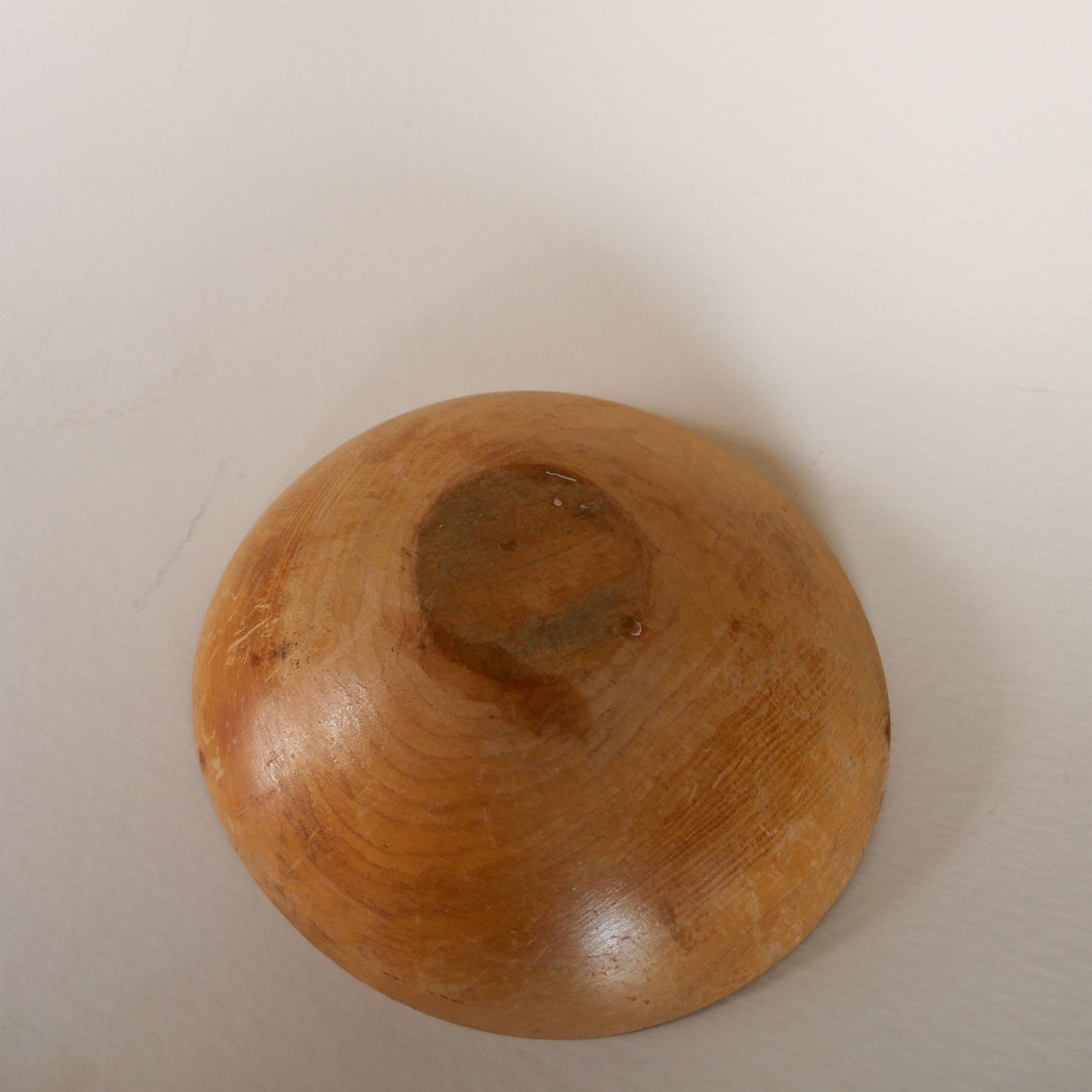 Vintage Handpainted Orange Wood Mixing Bowl, Farmhouse Kitchen Bowl, Primitive Wood Bowl, Vintage Wood BRead Bowl, Vintage Dough Bowl, Vintage Primitive Wooden BOwl
