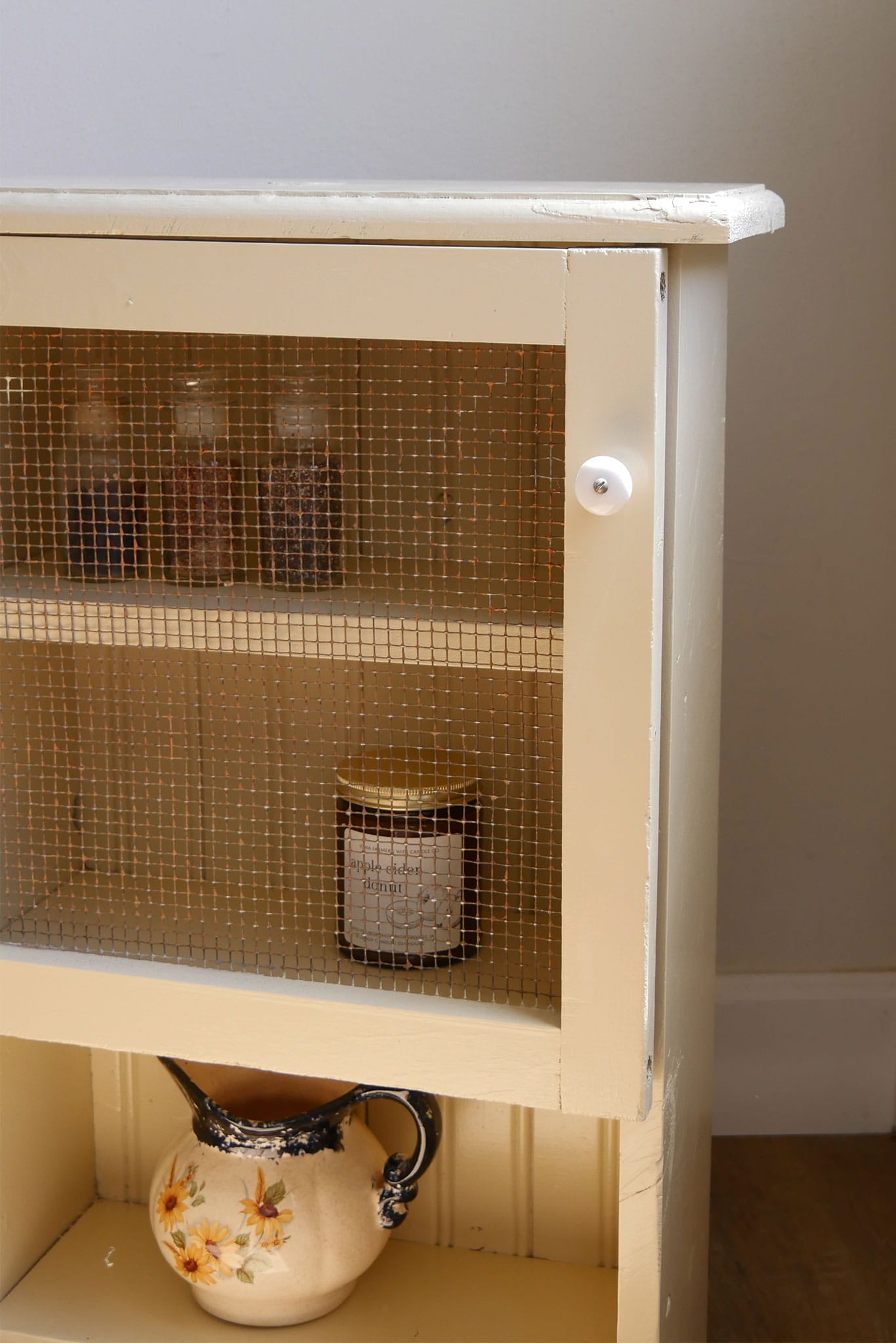 Vintage Ivory Wall Mounted Spice Cabinet, Vintage Wall Cabinet, Vintage White Wall Spice Rack, VIntage Wall Mounted Spice Cabinet, Vintage Farmhouse Wall Cabinet, Vintage Primitive Wall Cabinet, Primitive Spice Cabinet