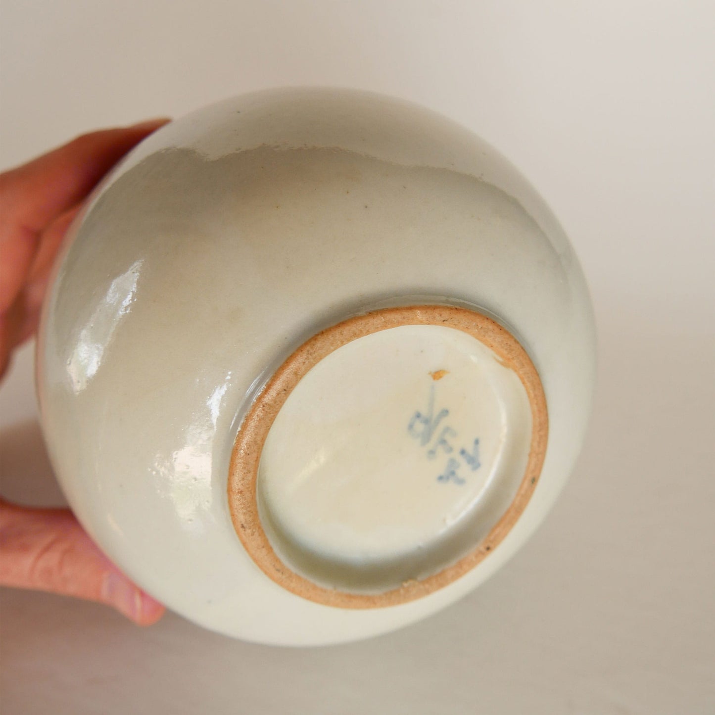 Vintage Japanese Blue and White Porcelain Long Neck Vase, Cottage Porcelain Long Neck Vase, Vintage Porcelain Japanese Vase