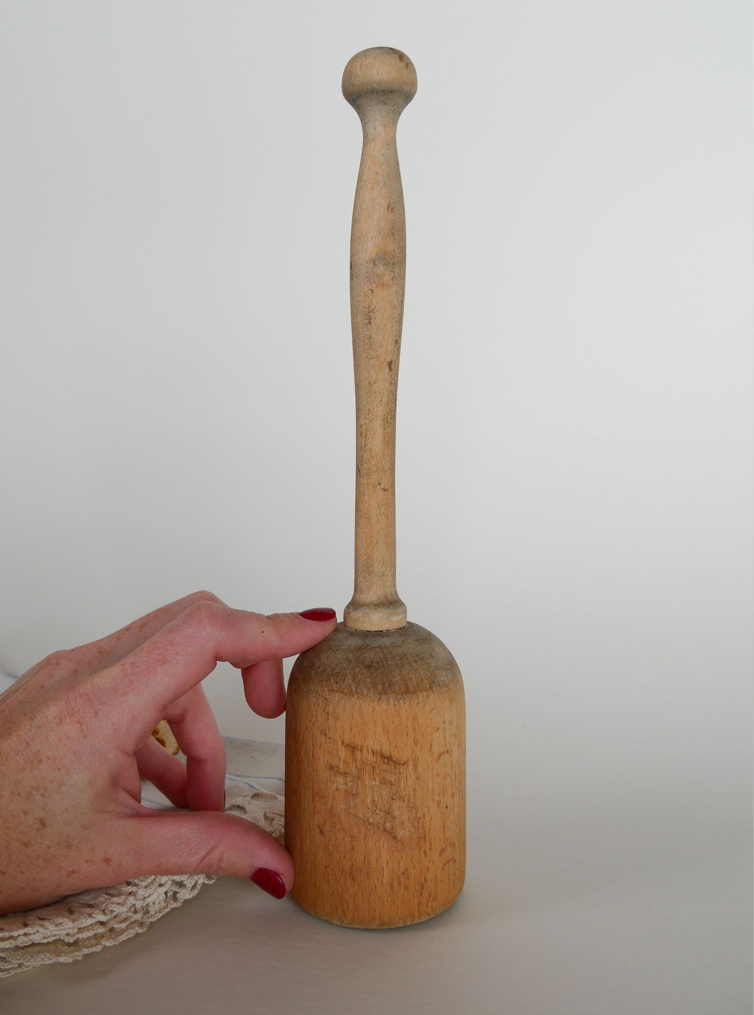 Vintage Light Wood Masher, Primitive Kitchen Decor, Vintage Wood Masher, Vintage Kitchen Decor