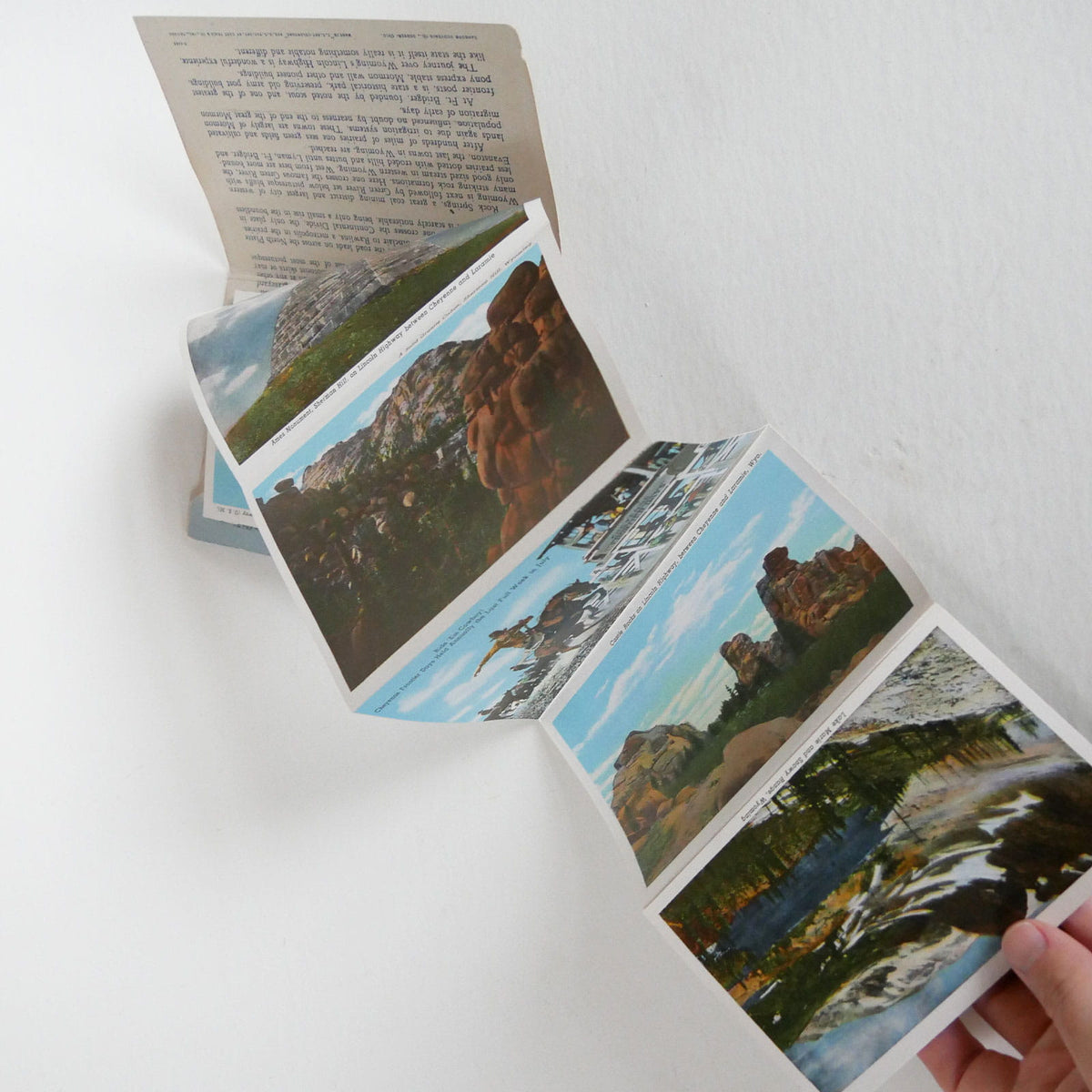 Vintage Souvenir Postcard Foldout Picture Pack~Wyoming, Vintage Postcards, Vintage Cowboy Postcards, Vintage Western Postcards