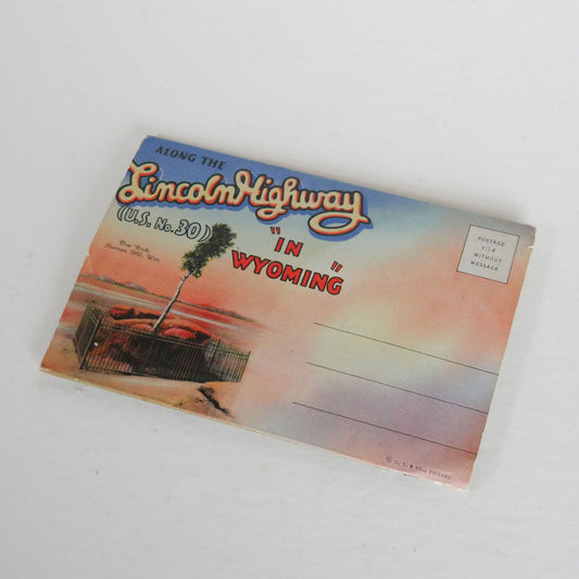 Vintage Souvenir Postcard Foldout Picture Pack~Wyoming, Vintage Postcards, Vintage Cowboy Postcards, Vintage Western Postcards