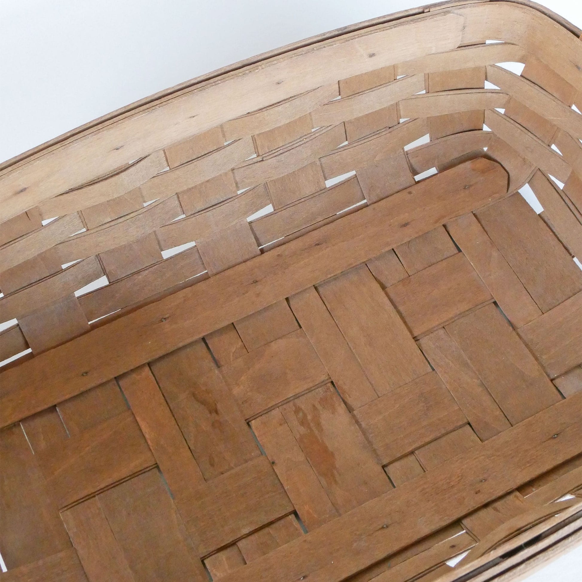 Vintage Longaberger Basket Tray with Leather Handles, Vintage Brown Longaberger Basket, Longaberger Basket Tray