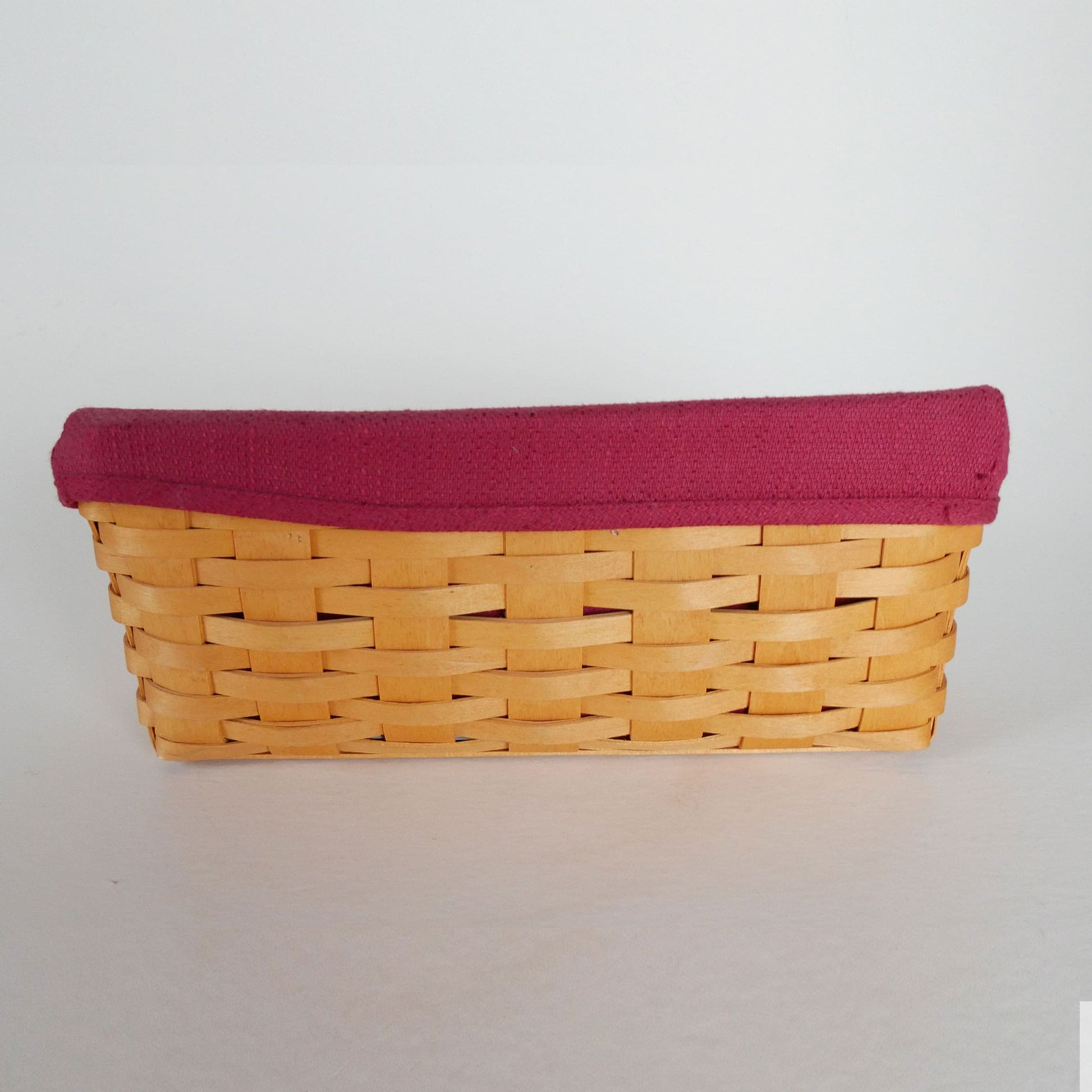 Vintage Longaberger Basket Tray with Red Liner, Vintage Longaberger and Liner, Vintage Basket Tray Divider, Vintage Home Decor