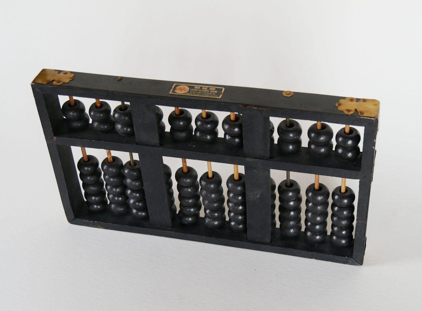 Vintage Black Abacus, Lotus Flower Brand, Vintage Black Abacus, Vintage Wood Abacus, Vintage Chinese Abacus,Antique Abacus, Vintage Home Decor