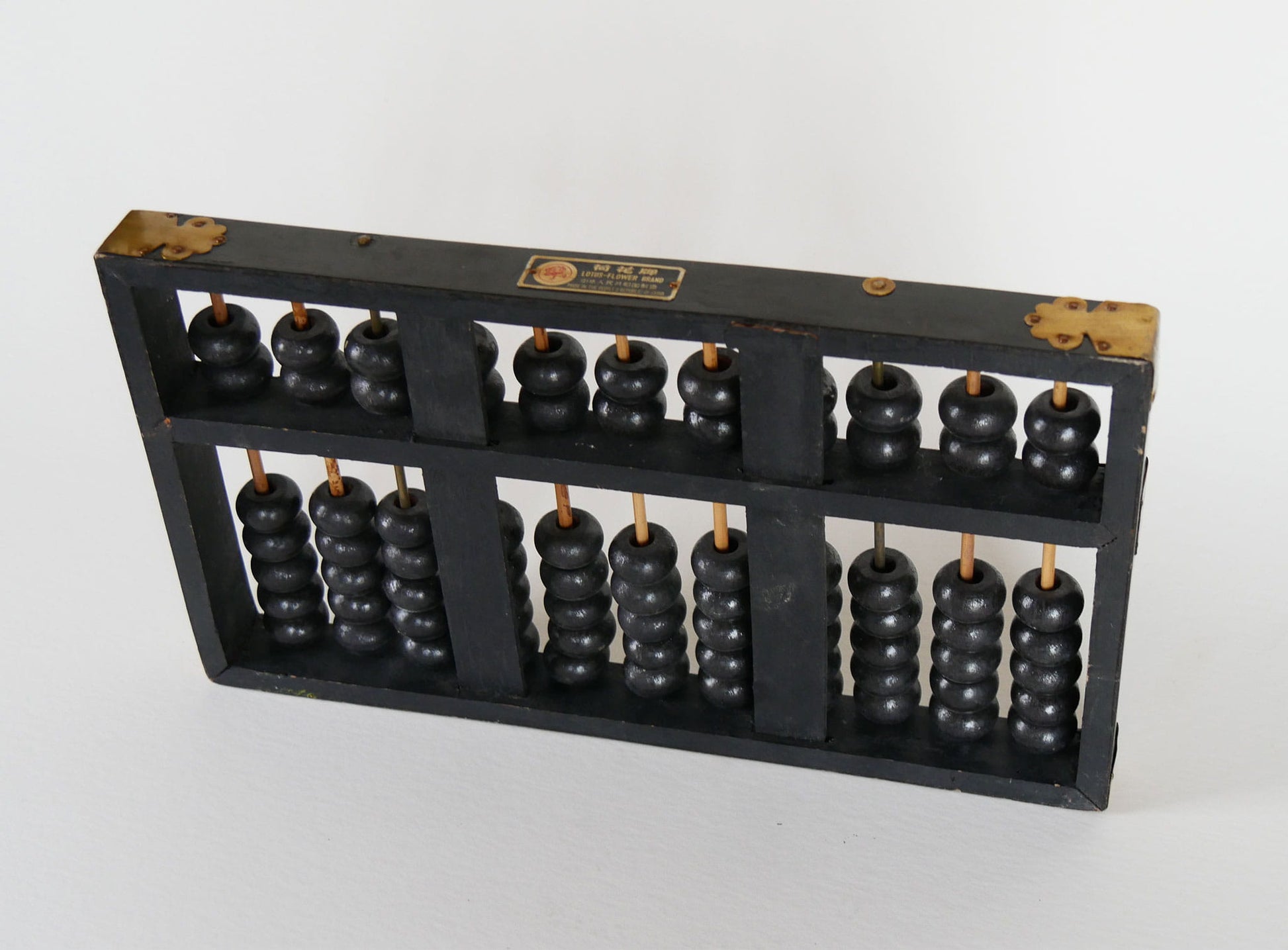 Vintage Black Abacus, Lotus Flower Brand, Vintage Black Abacus, Vintage Wood Abacus, Vintage Chinese Abacus,Antique Abacus, Vintage Home Decor
