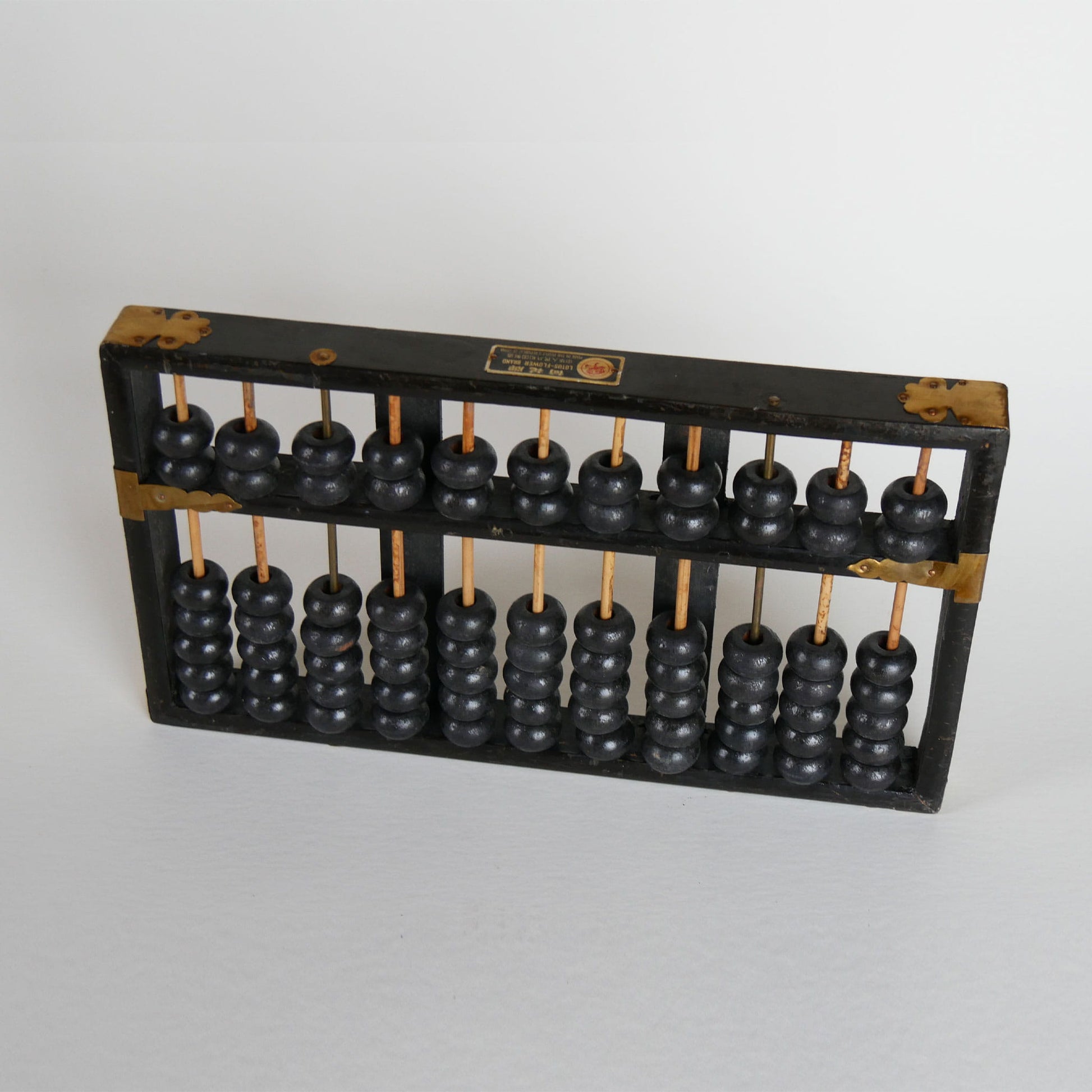 Vintage Black Abacus, Lotus Flower Brand, Vintage Black Abacus, Vintage Wood Abacus, Vintage Chinese Abacus,Antique Abacus, Vintage Home Decor