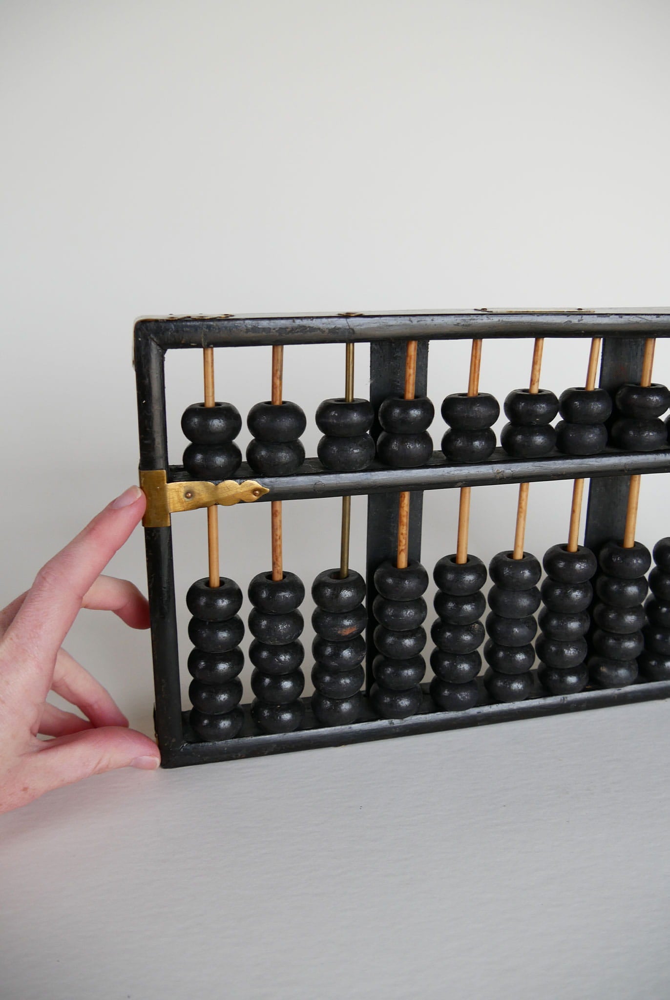 Vintage Black Abacus, Lotus Flower Brand, Vintage Black Abacus, Vintage Wood Abacus, Vintage Chinese Abacus,Antique Abacus, Vintage Home Decor